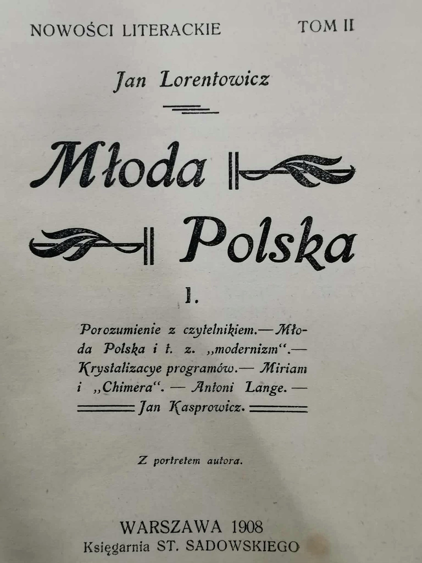 Młoda Polska t. I-II, J. Lorentowicz [1908]