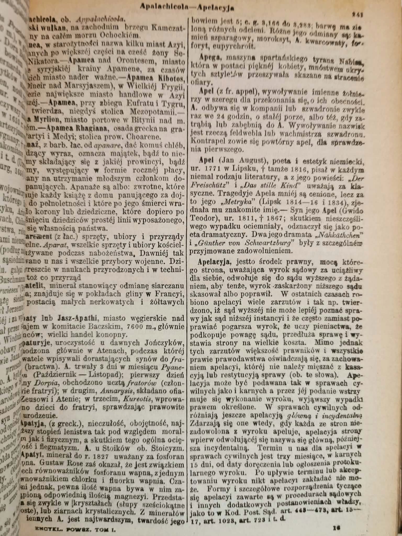 Encyklopedia powszechna S. Orgelbranda, t. I A. Baranowski [1886]