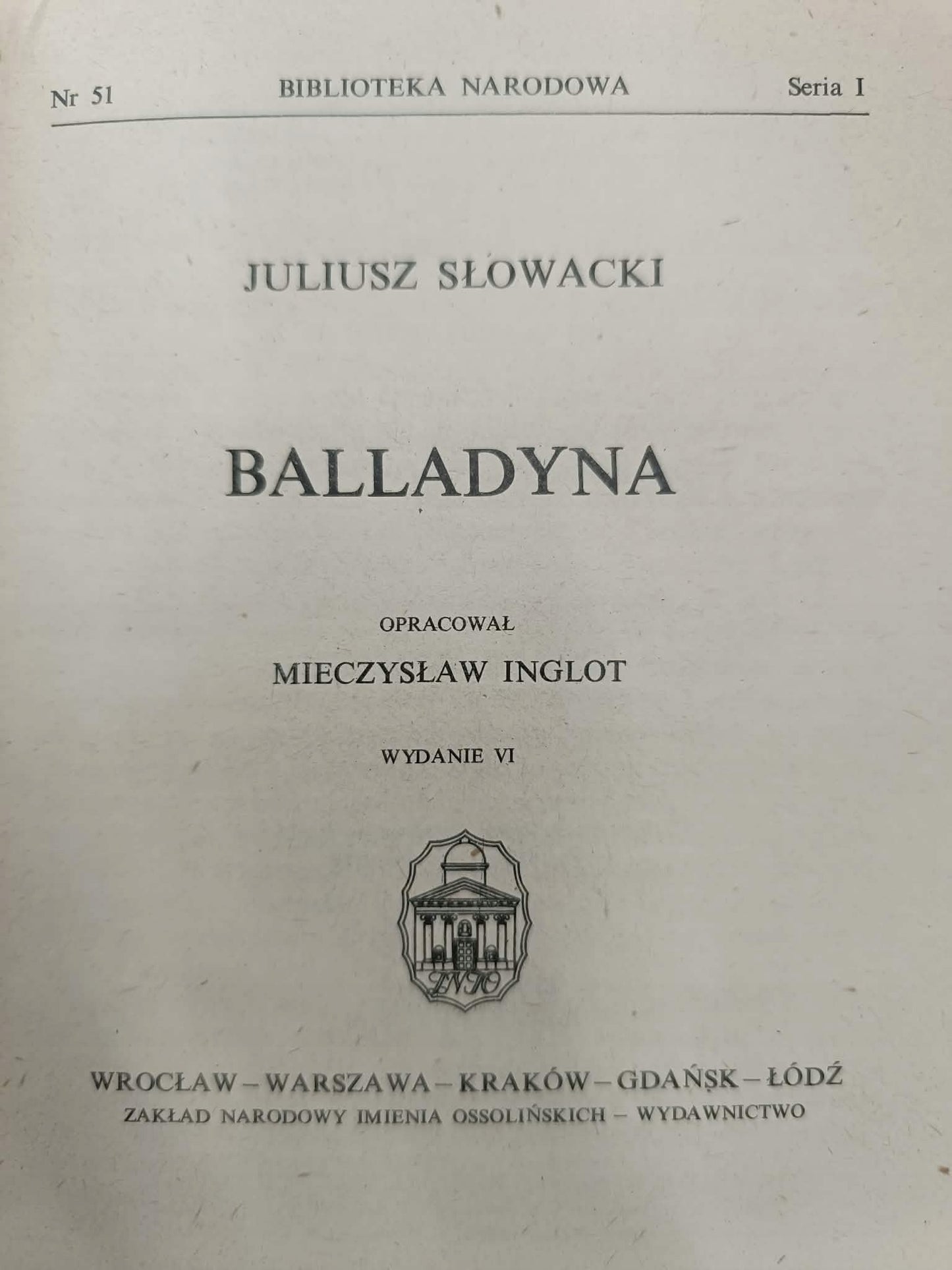 Biblioteka Narodowa, zestaw 24 książek [Niemcewicz, Gall, Pasek, Słowacki]