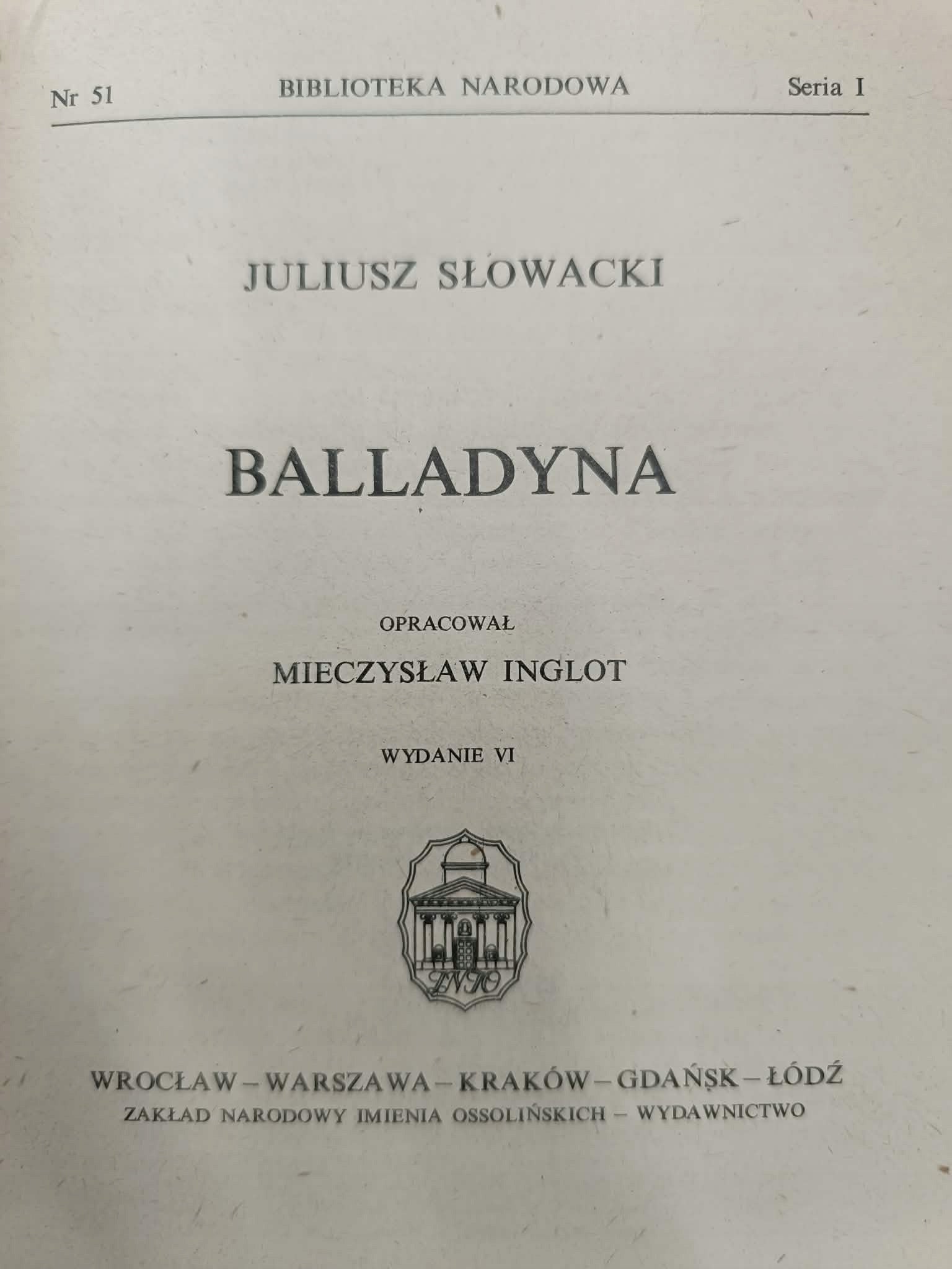 Biblioteka Narodowa, zestaw 24 książek [Niemcewicz, Gall, Pasek, Słowacki]