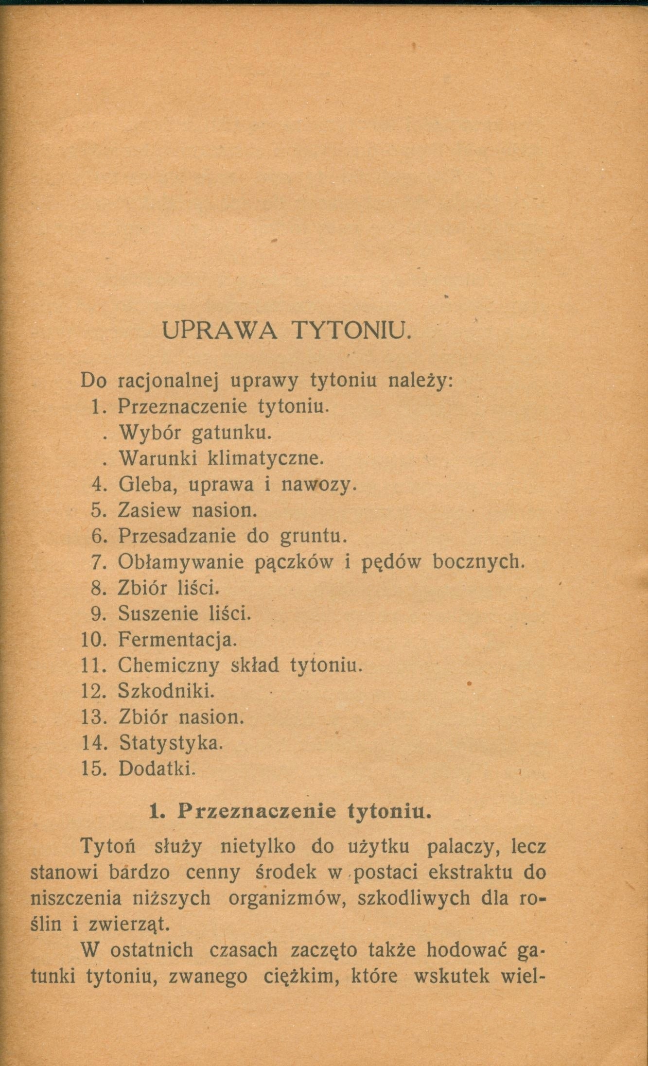 Sowiński S. - Tytoń do palenia: uprawa i preparowanie liści [Warszawa 1919]