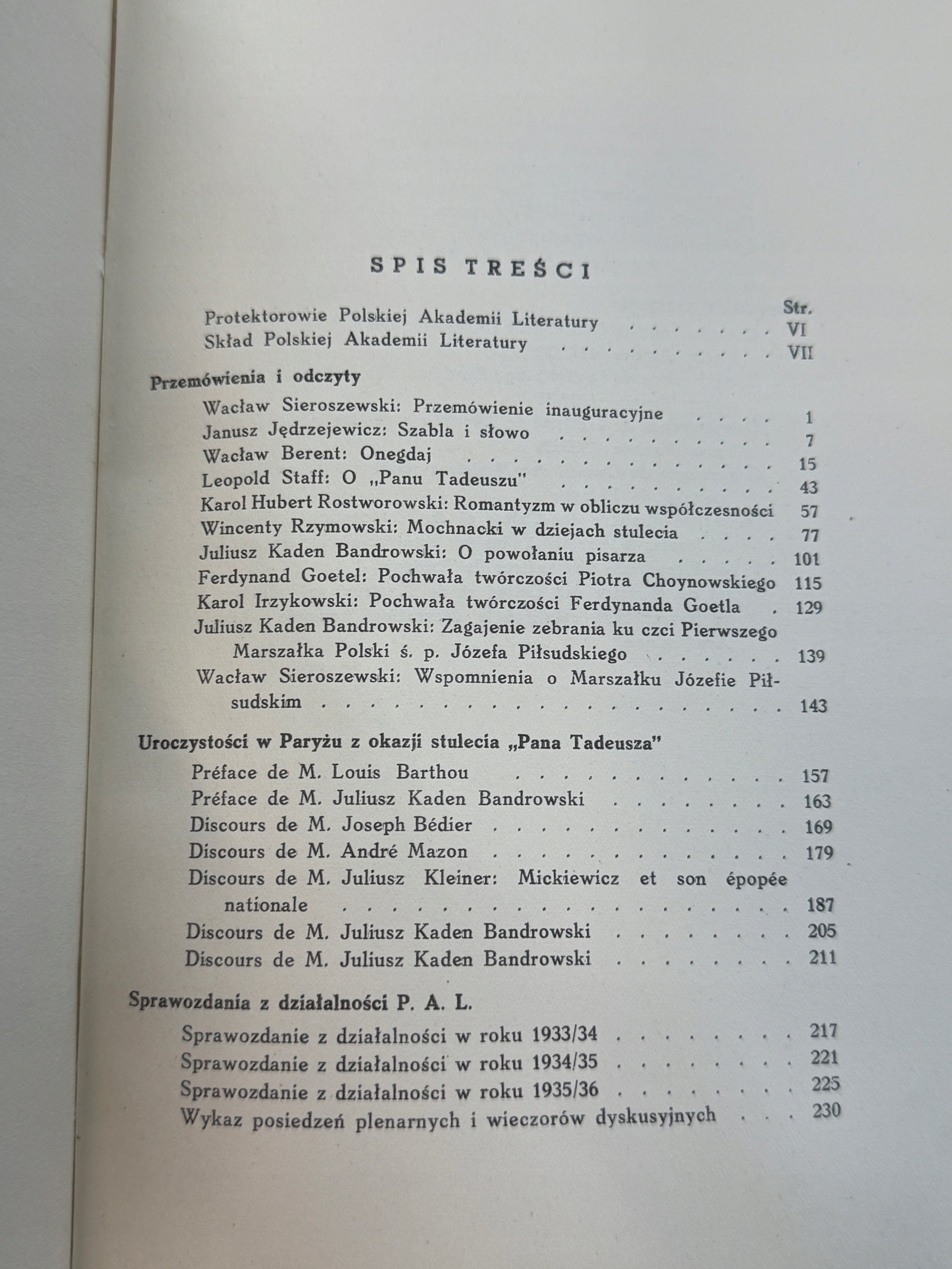 Rocznik Polskiej Akademii Literatury [1937 r.]