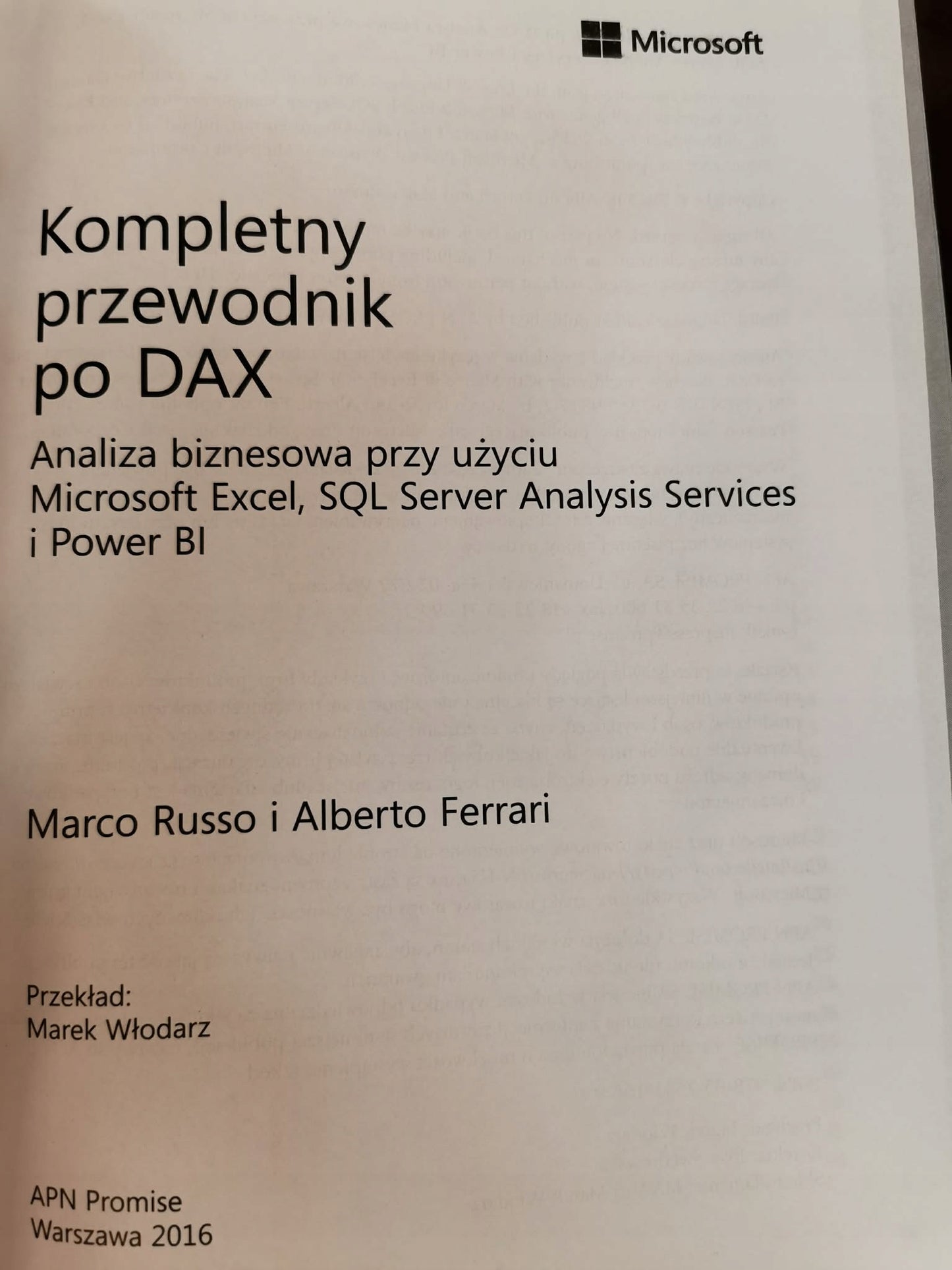 Kompletny przewodnik po DAX. Analiza biznesowa przy użyciu Microsoft Excel
