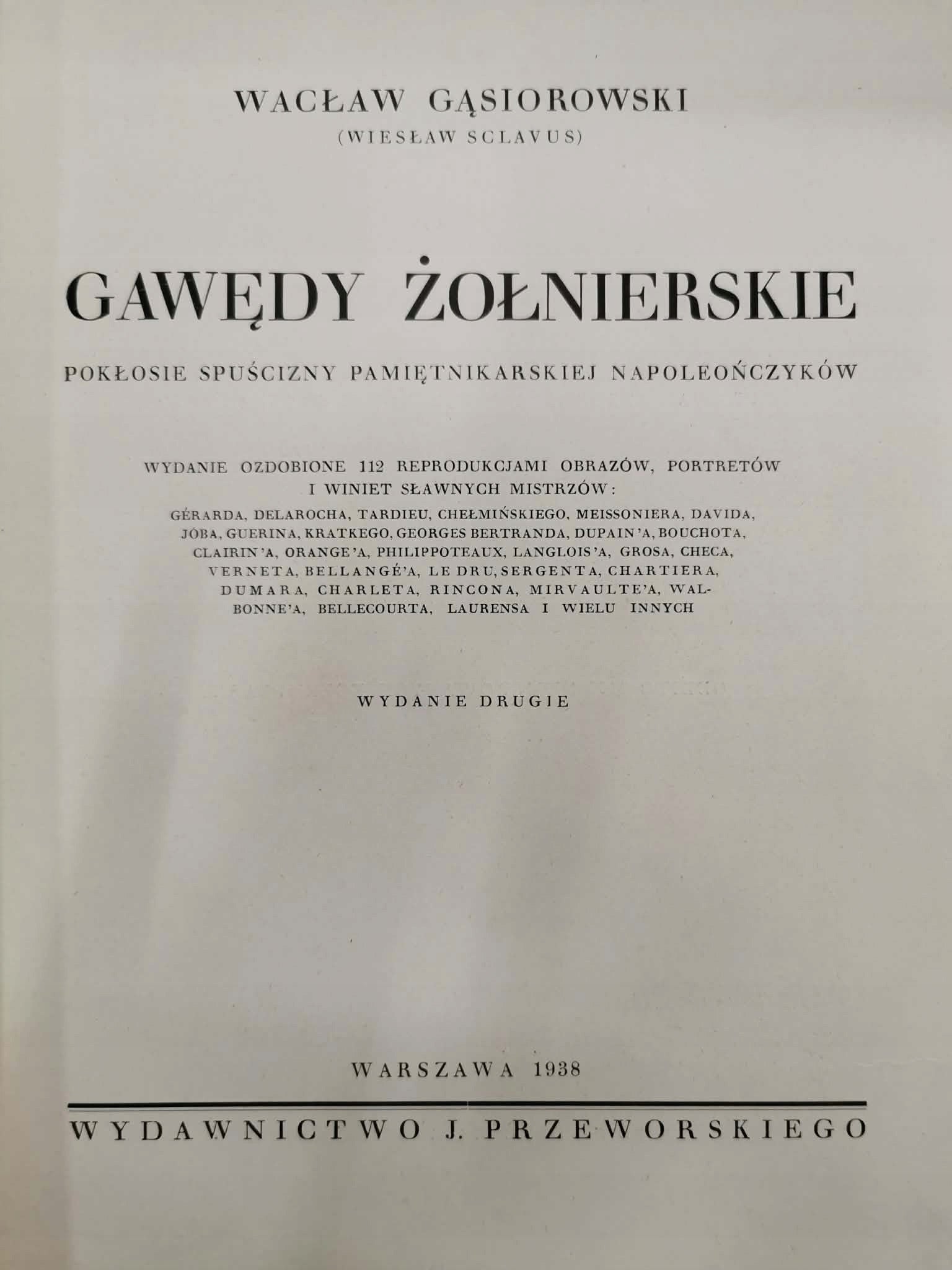 Gawędy żołnierskie, W. Gąsiorowski [Warszawa 1938]
