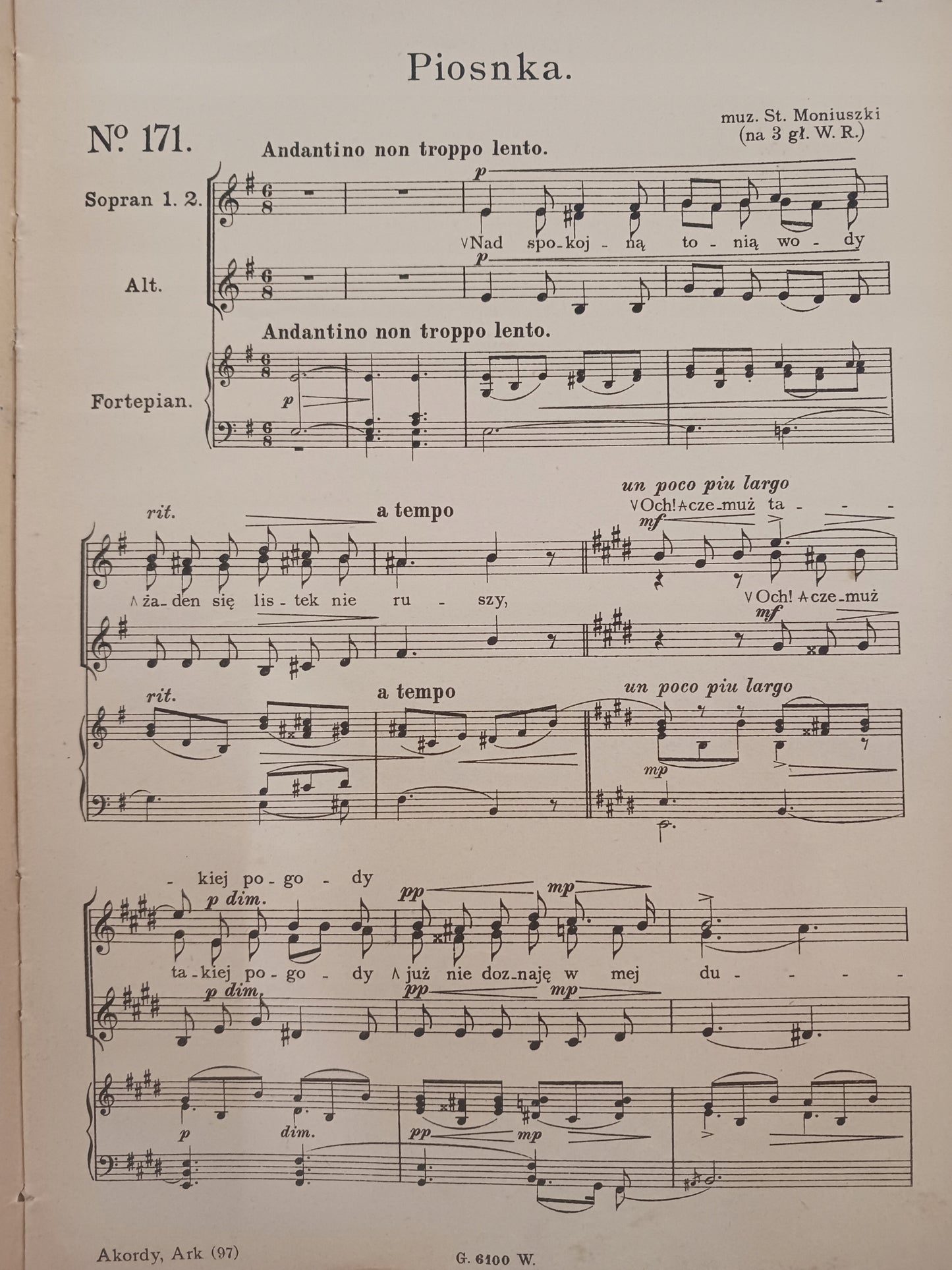 Akordy tom V. 43 pieśni na trzy głosy W. Rzepko [wydanie ca 1925]