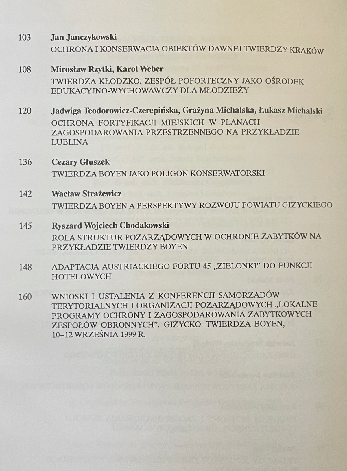 Fortyfikacja. Tom VIII. Lokalne programy ochrony i zagospodarowania...