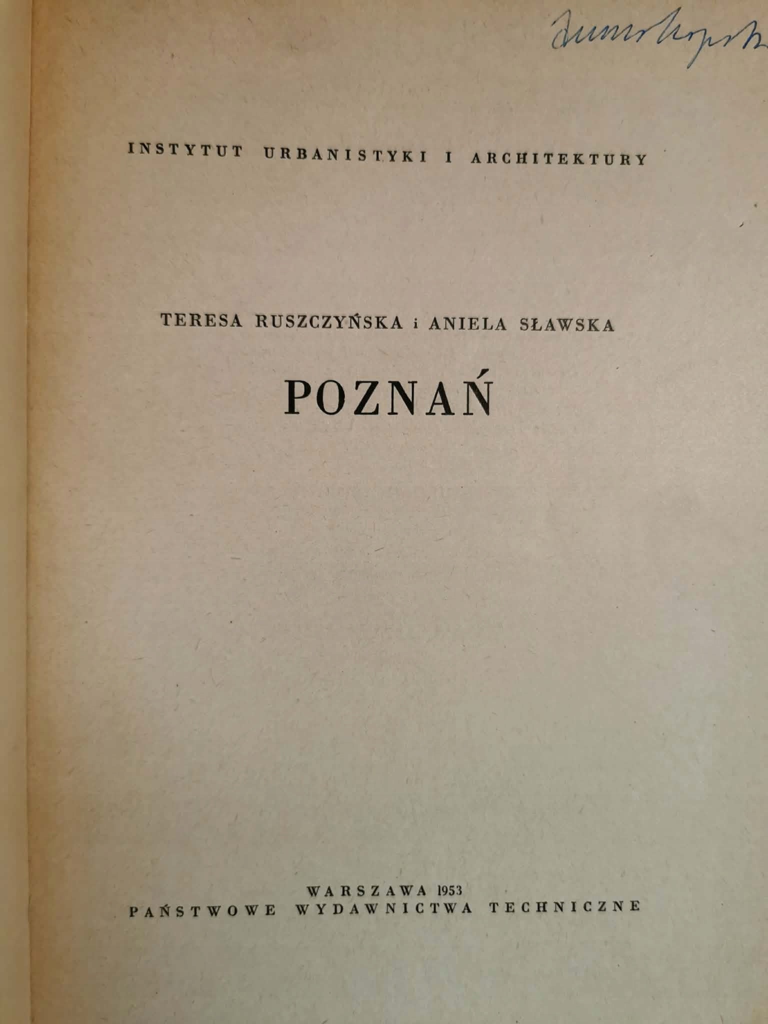 Poznań, T. Ruszczyńska, A. Sławska [Warszawa 1953]