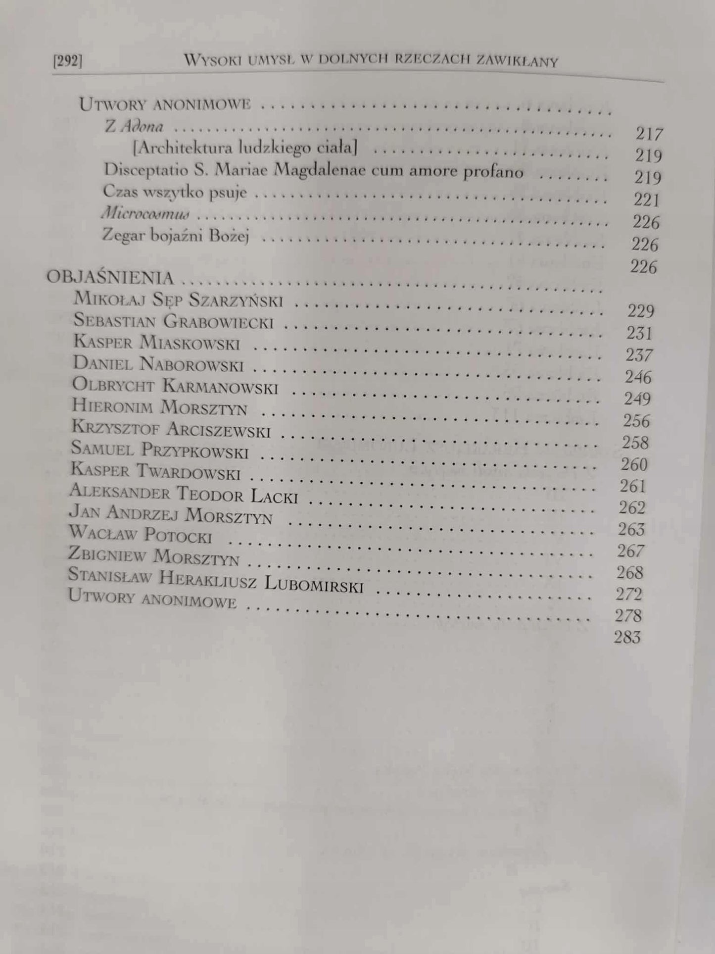 Antologia polskiej poezji metafizycznej epoki baroku, Krzysztof Mrowcewicz