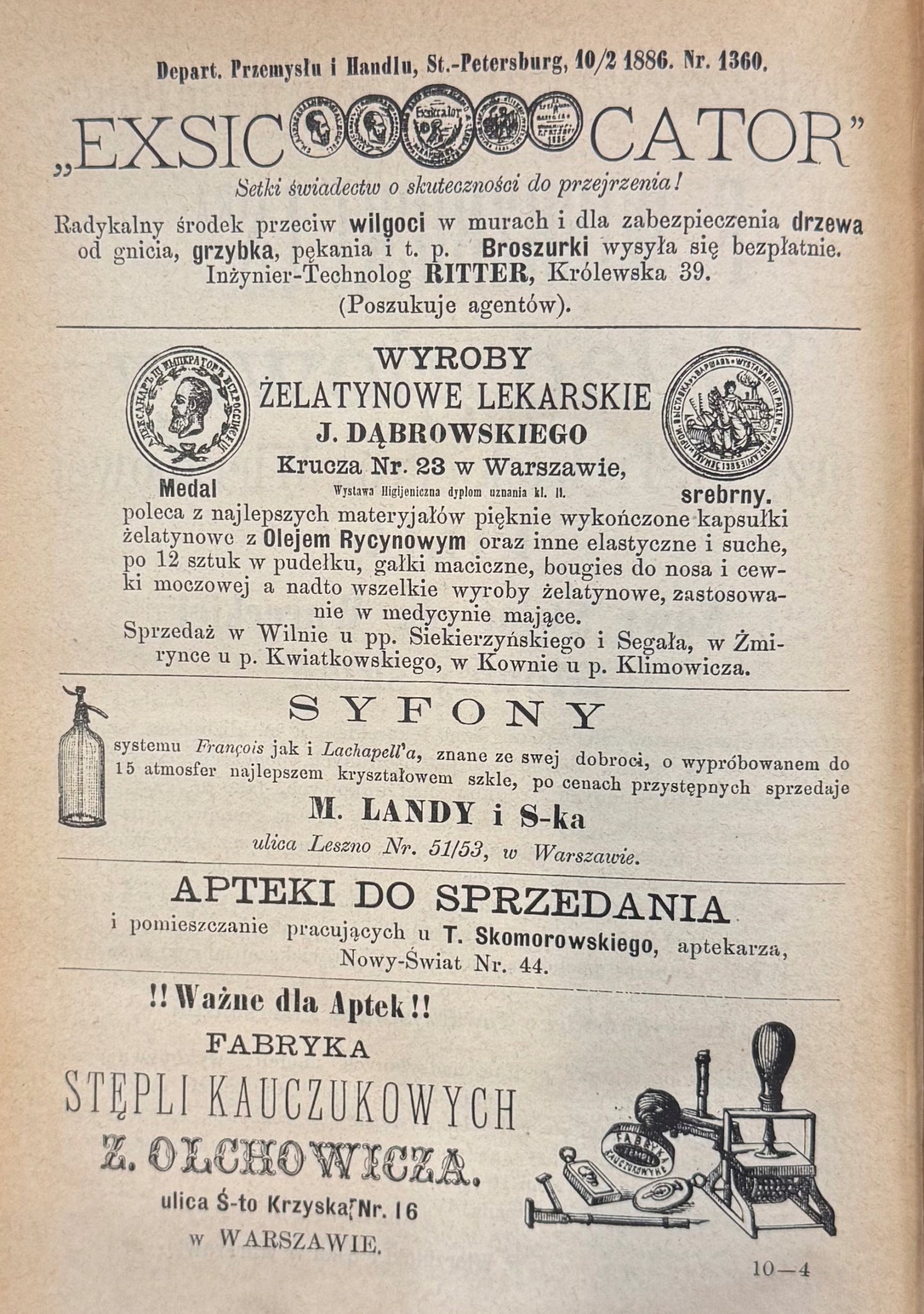 Wiadomości farmaceutyczne Tom 14 red. Kazimierz Wende [1887]