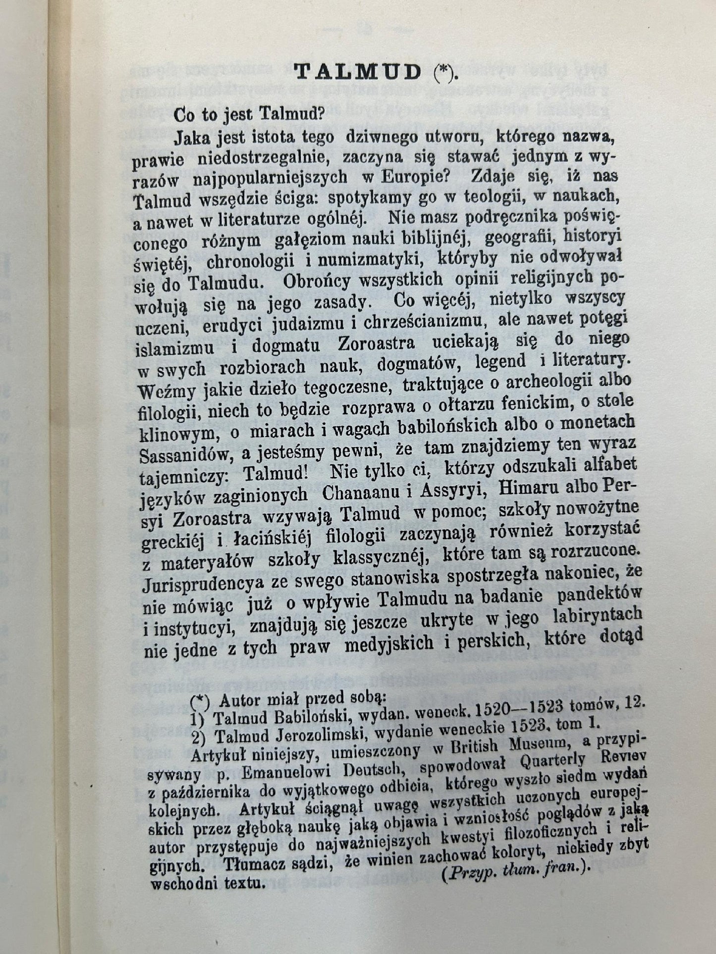 Talmud - przełożył i objaśnieniami uzupełnił Izaak Kramstück [reprint]
