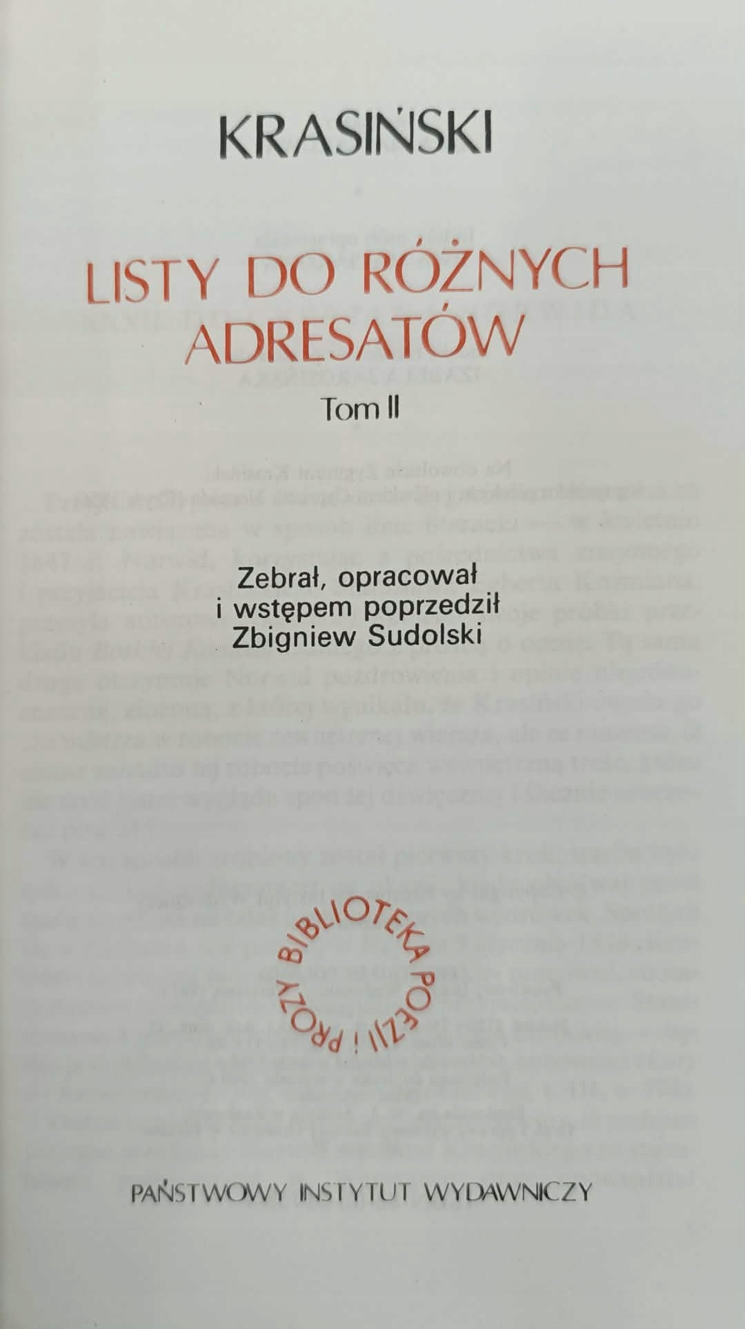 Komplet Listy i Dzieła Literackie Zygmunta Krasińskiego x16