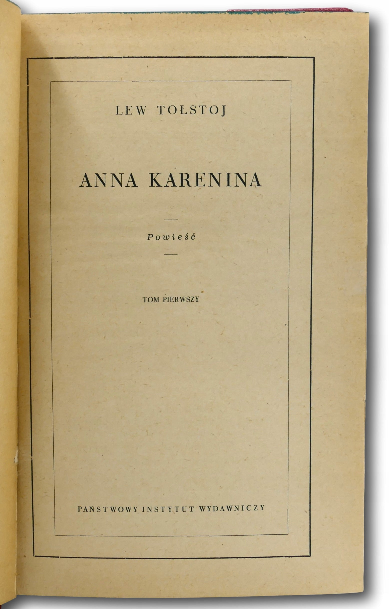 Anna Karenina tom I-II Lew Tołstoj [artystyczna oprawa introligatorska]