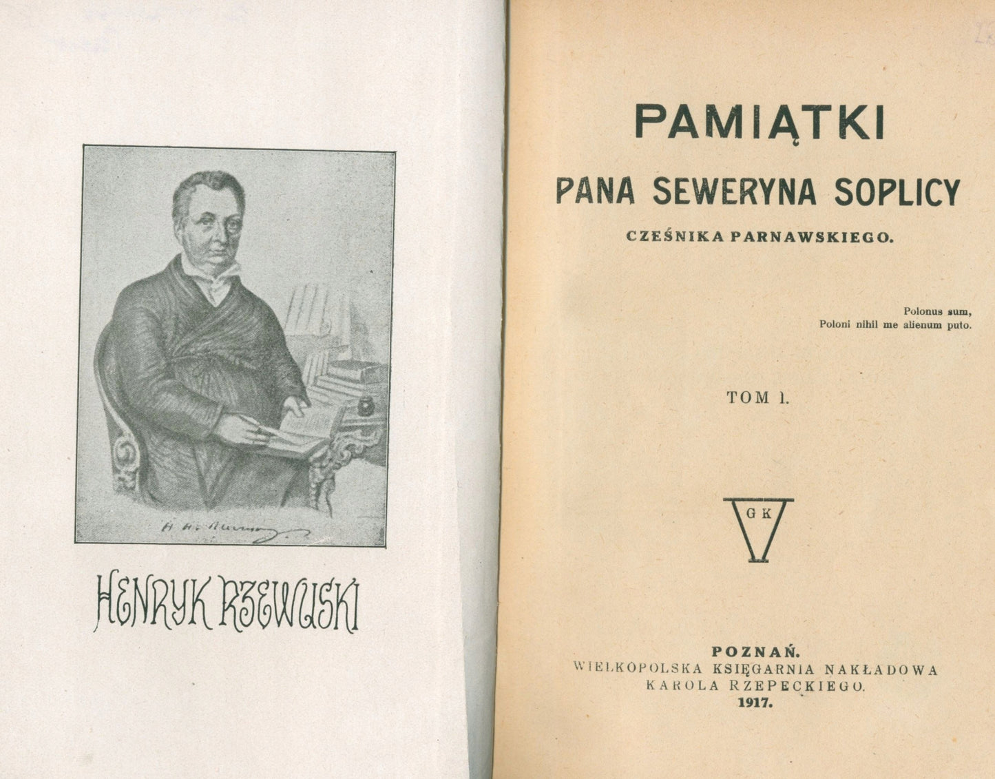 Pamiątki Pana Seweryna Soplicy, cześnika parnawskiego t. I i II Rzewuski