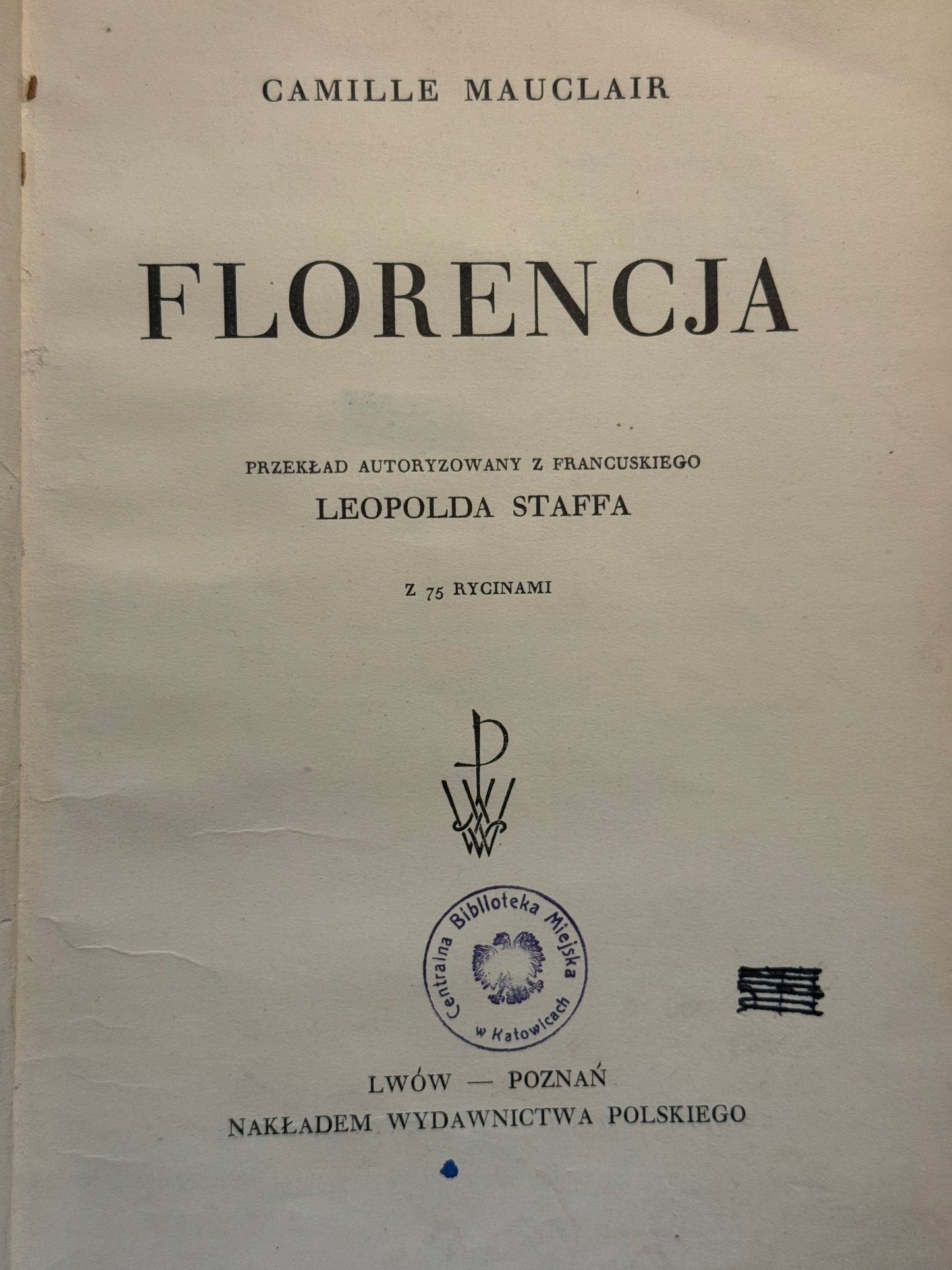 Florencja Camille Mauclair [1926]