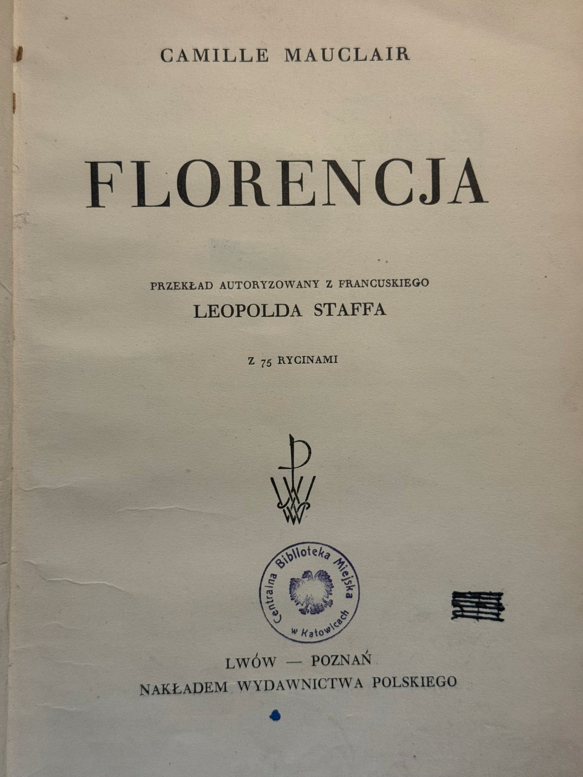 Florencja Camille Mauclair [1926]