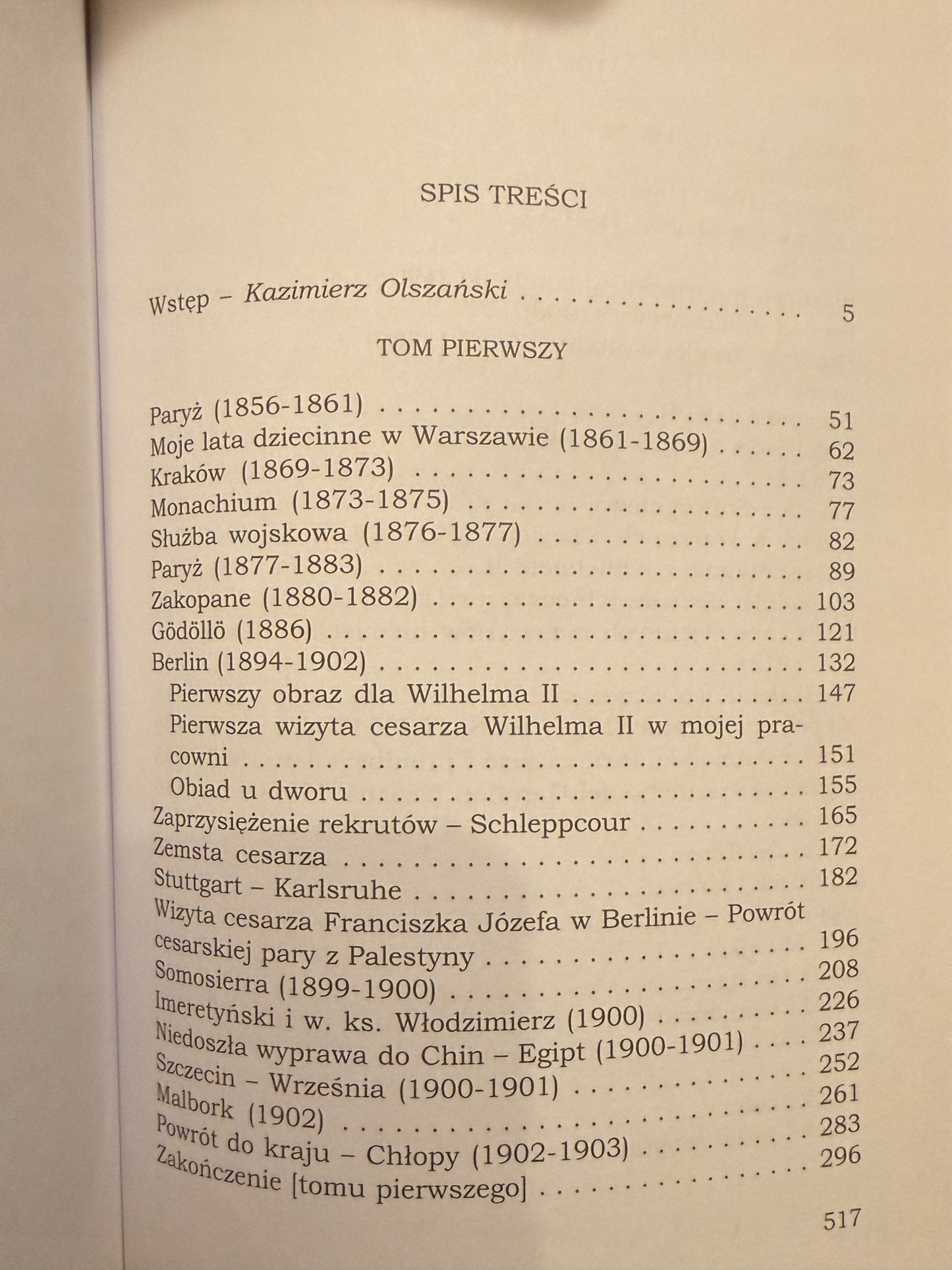 Wojciech Kossak Wspomnienia Kazimierz Olszański