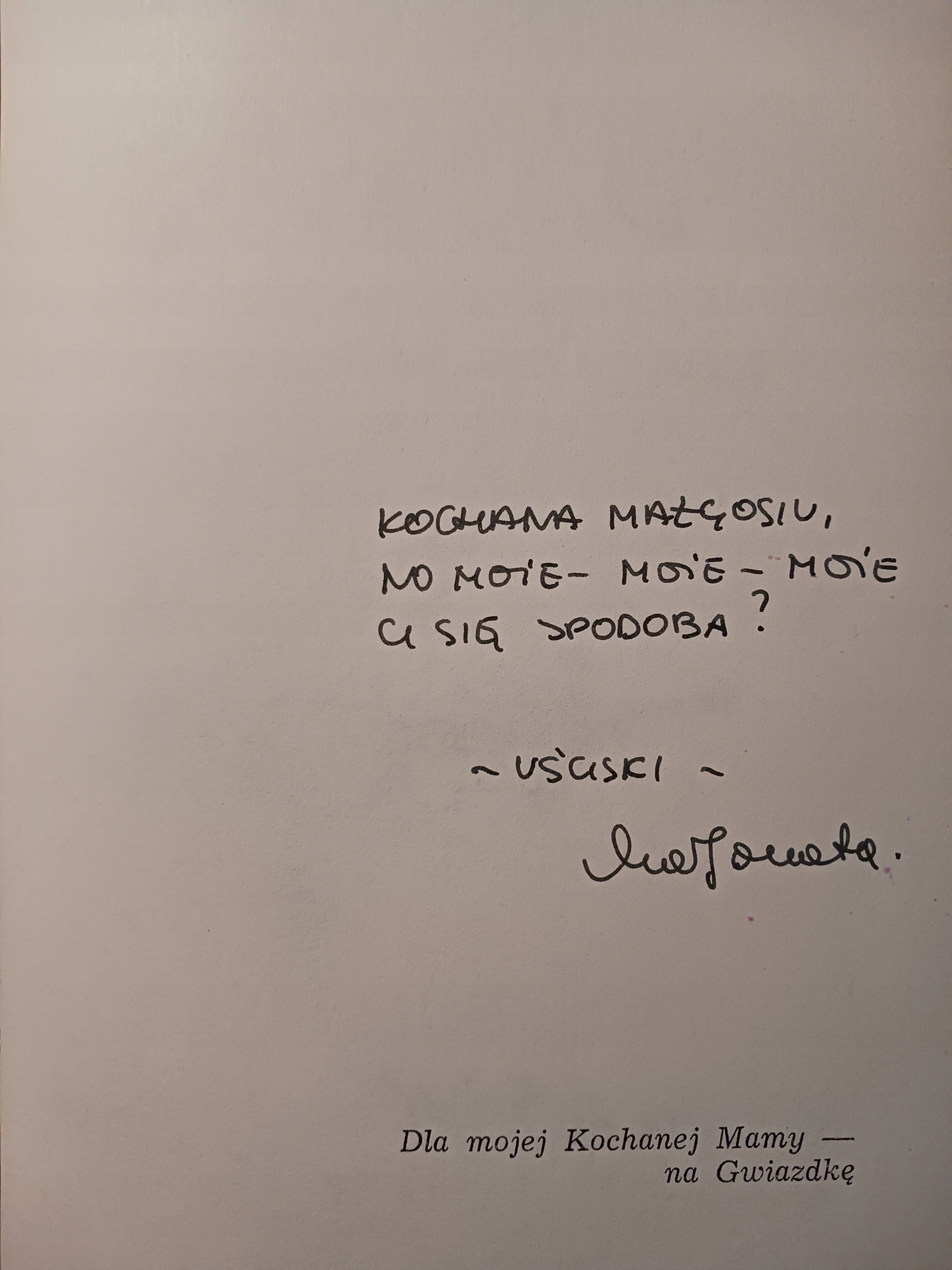Noelka Małgorzata Musierowicz [dedykacja odautorska]