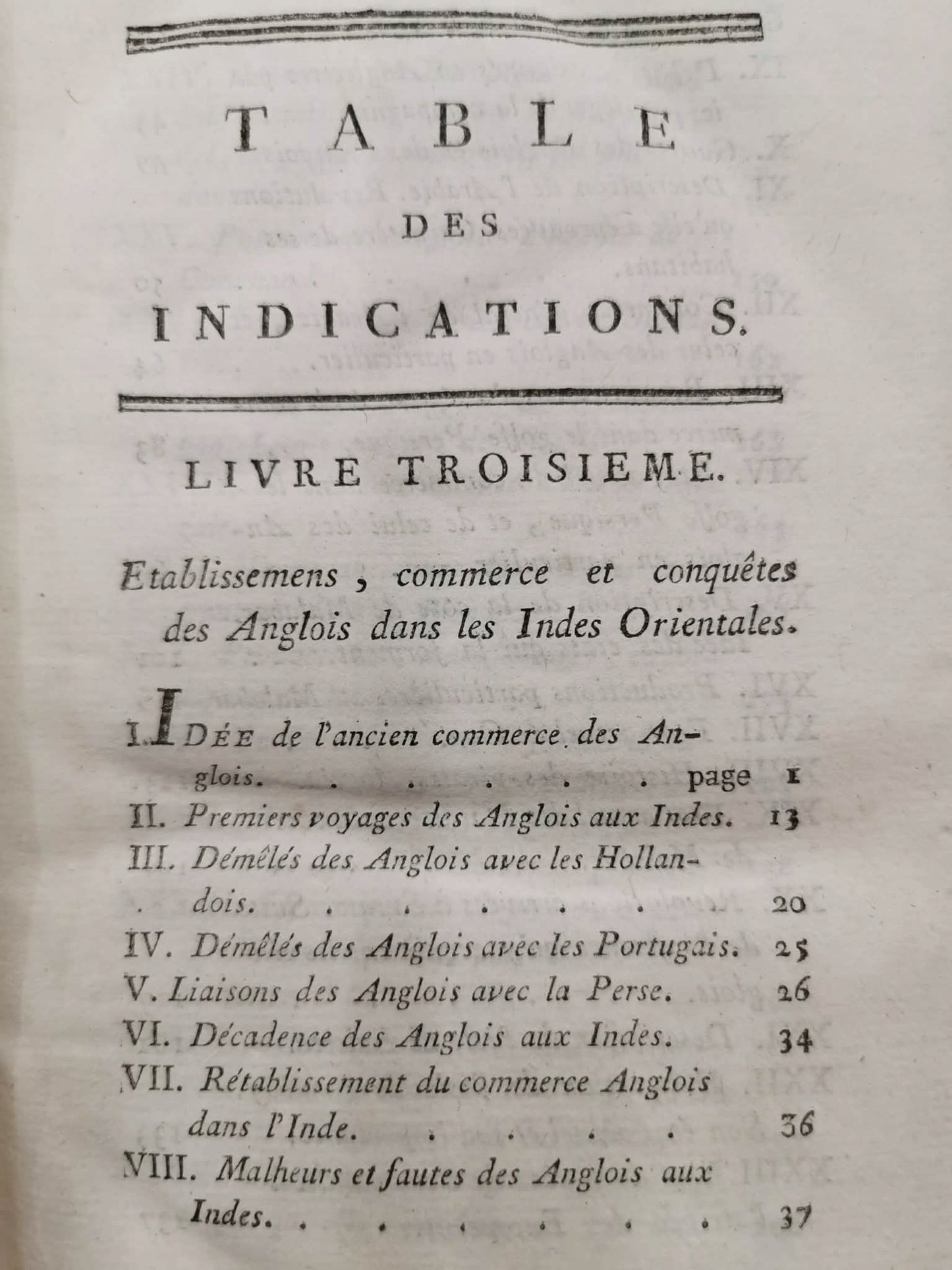Historie philosophique et politique, t. II, Guillaume T. Raynal [c. 1780]