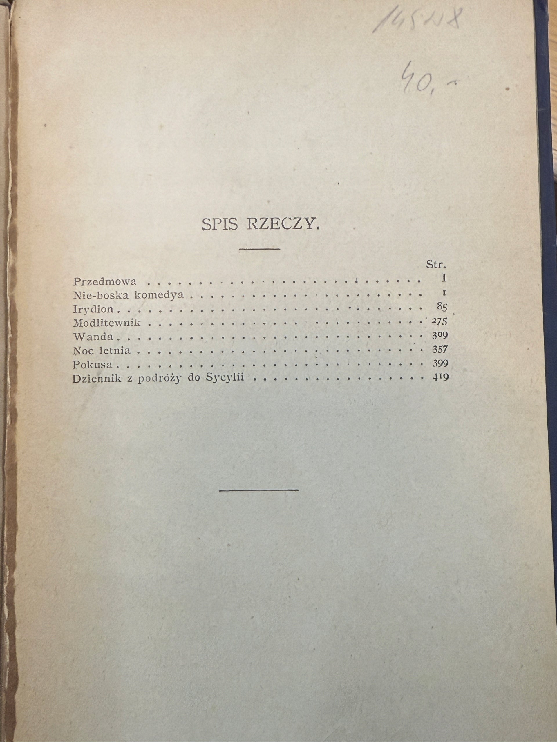 Pisma Z. Krasiński Tom I [1907 r.]
