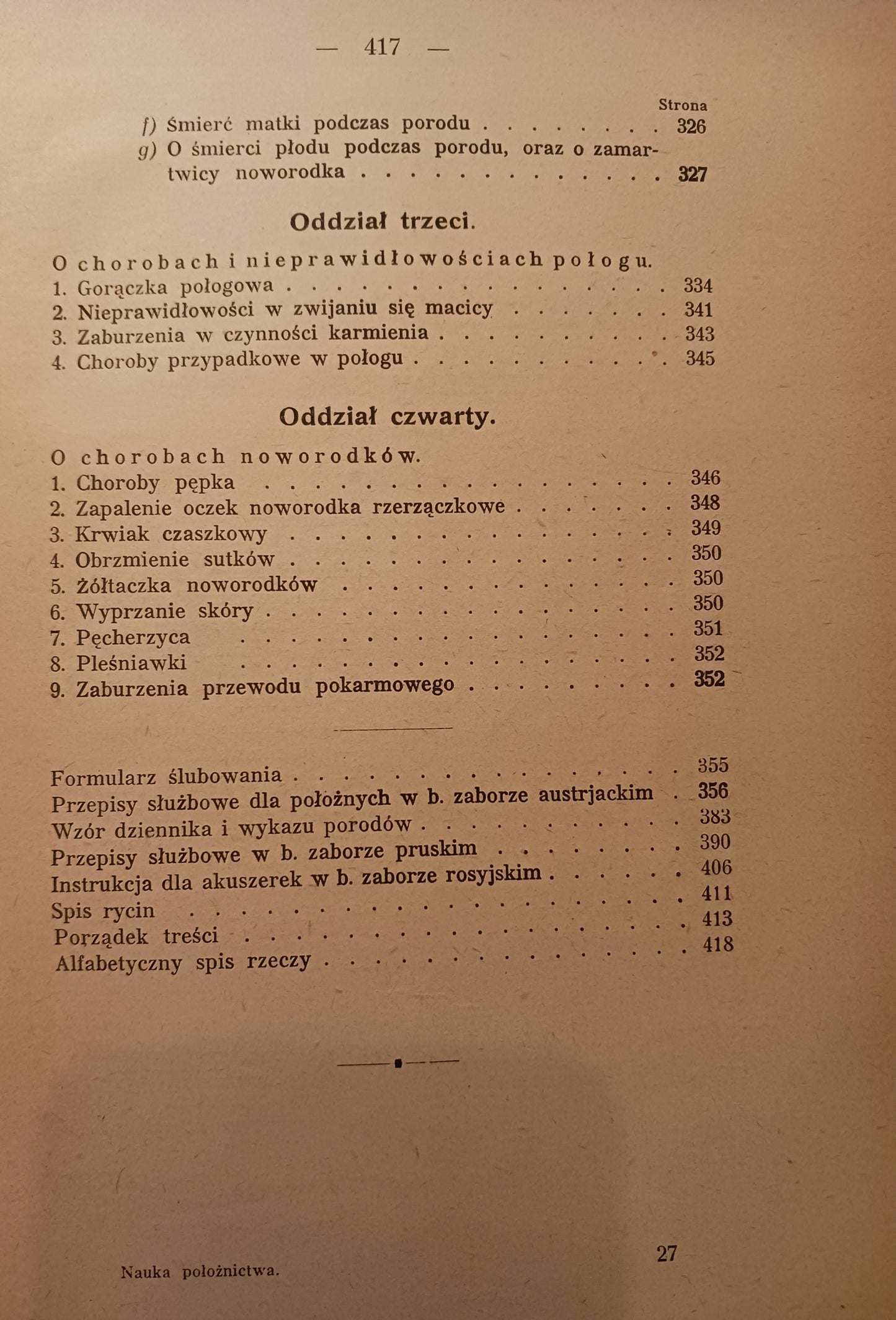 Nauka położnictwa dla użytku położnych Stanisław Dobrowolski [wyd. 1912r.]