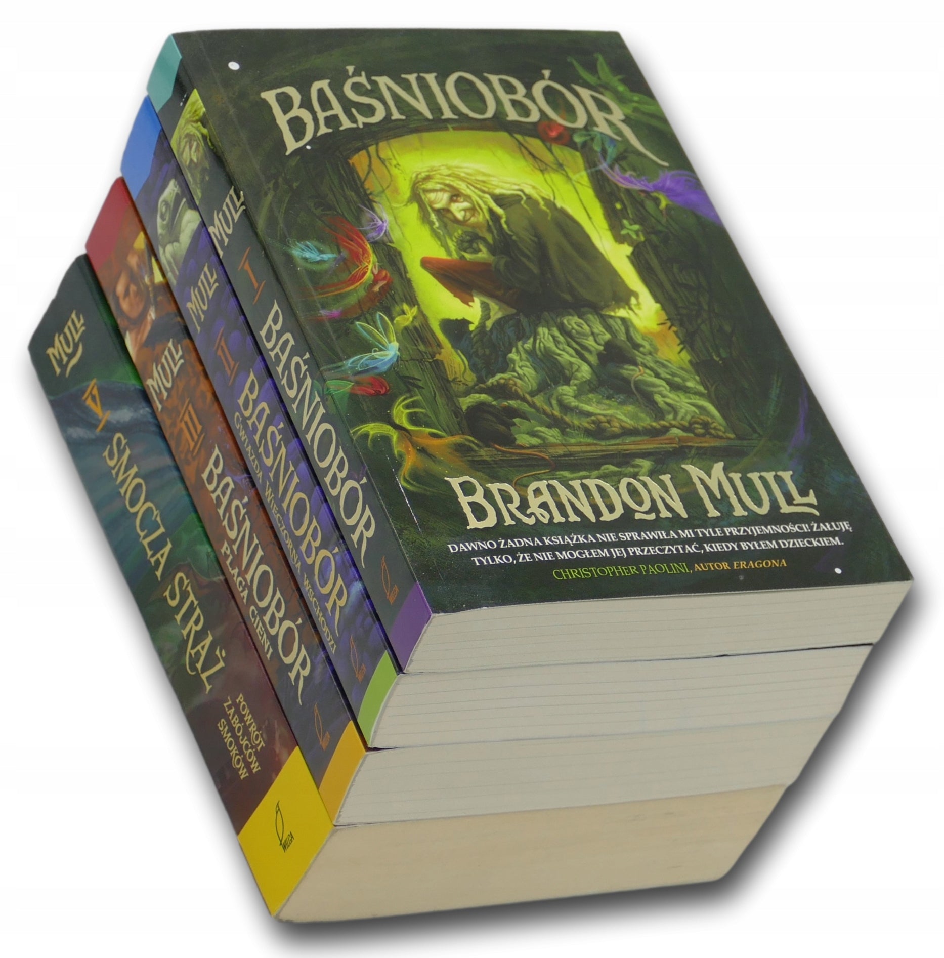 Brandon Mull x4 Baśniobór T. 1, 2, 3 Smocza straż T. 5