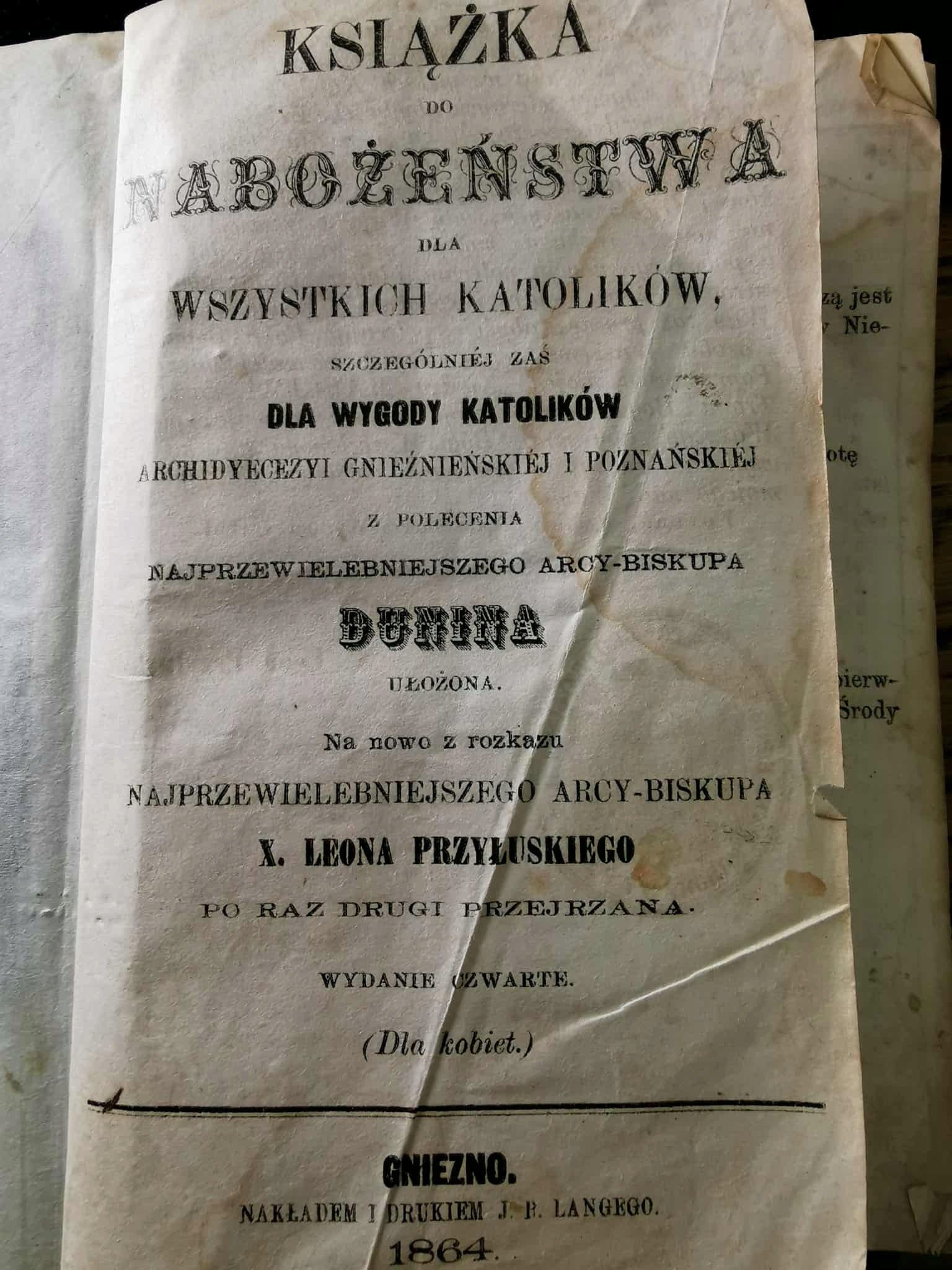 Książka do nabożeństwa dla wszystkich katolików [Gniezno 1864]