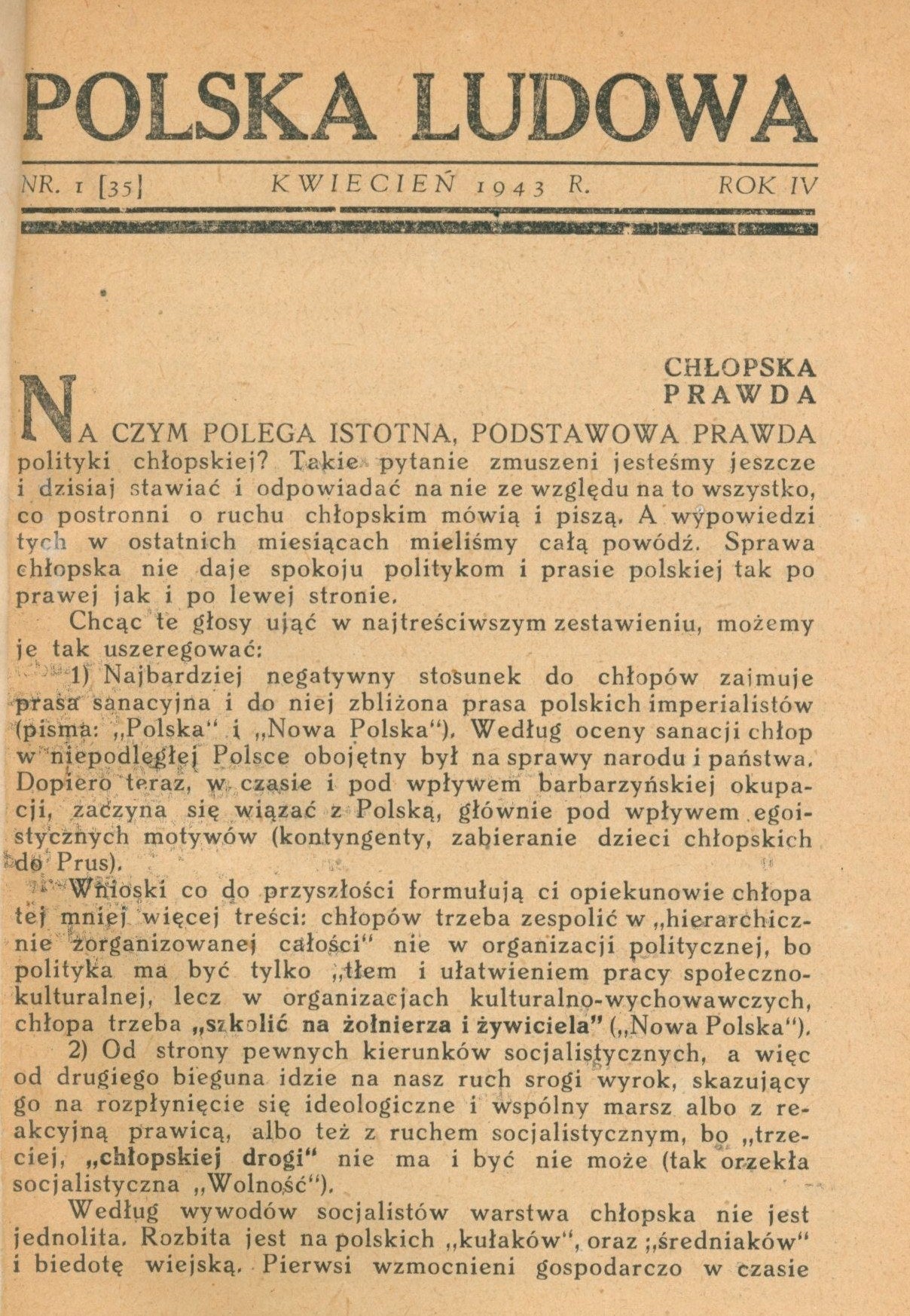Polska Ludowa. Stronnictwo Ludowe „Roch” [sprawa Katynia]