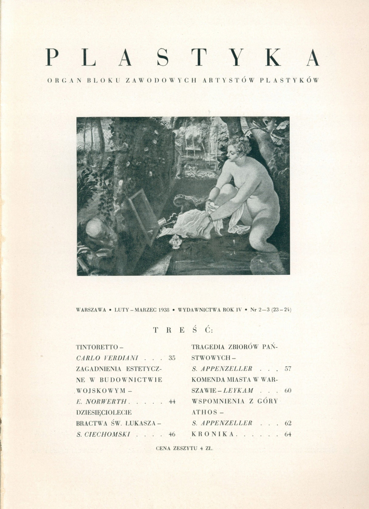 Czasopismo Plastyka nr 2-3, r. IV [1938]