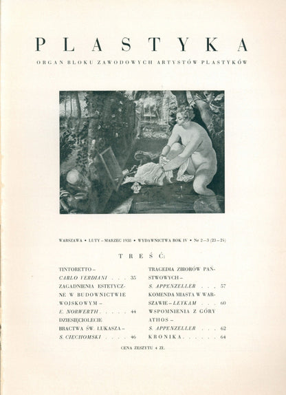 Czasopismo Plastyka nr 2-3, r. IV [1938]