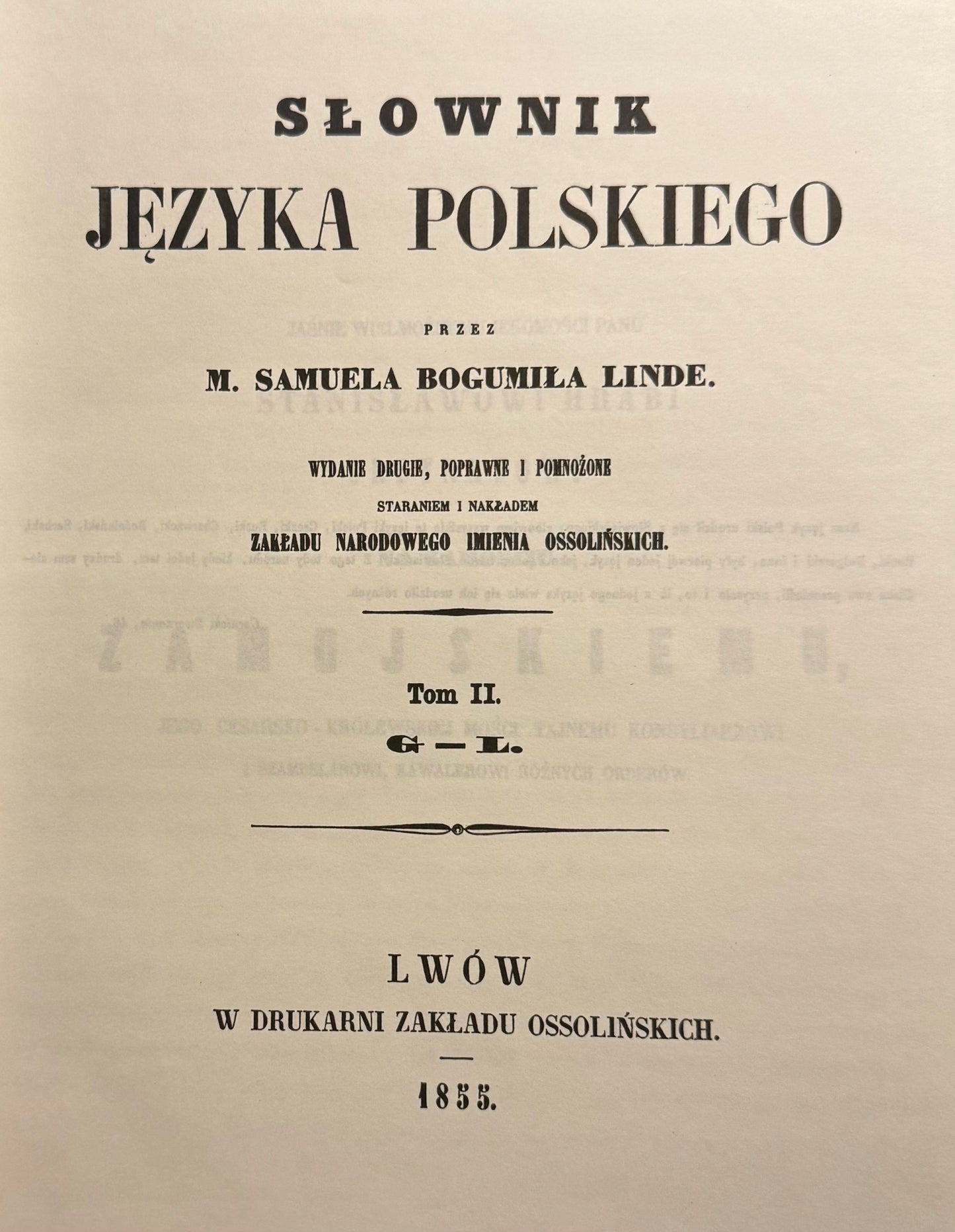 Słownik Języka Polskiego T.2,5,6 (Reprint) M. Samuel Bogumił Linde