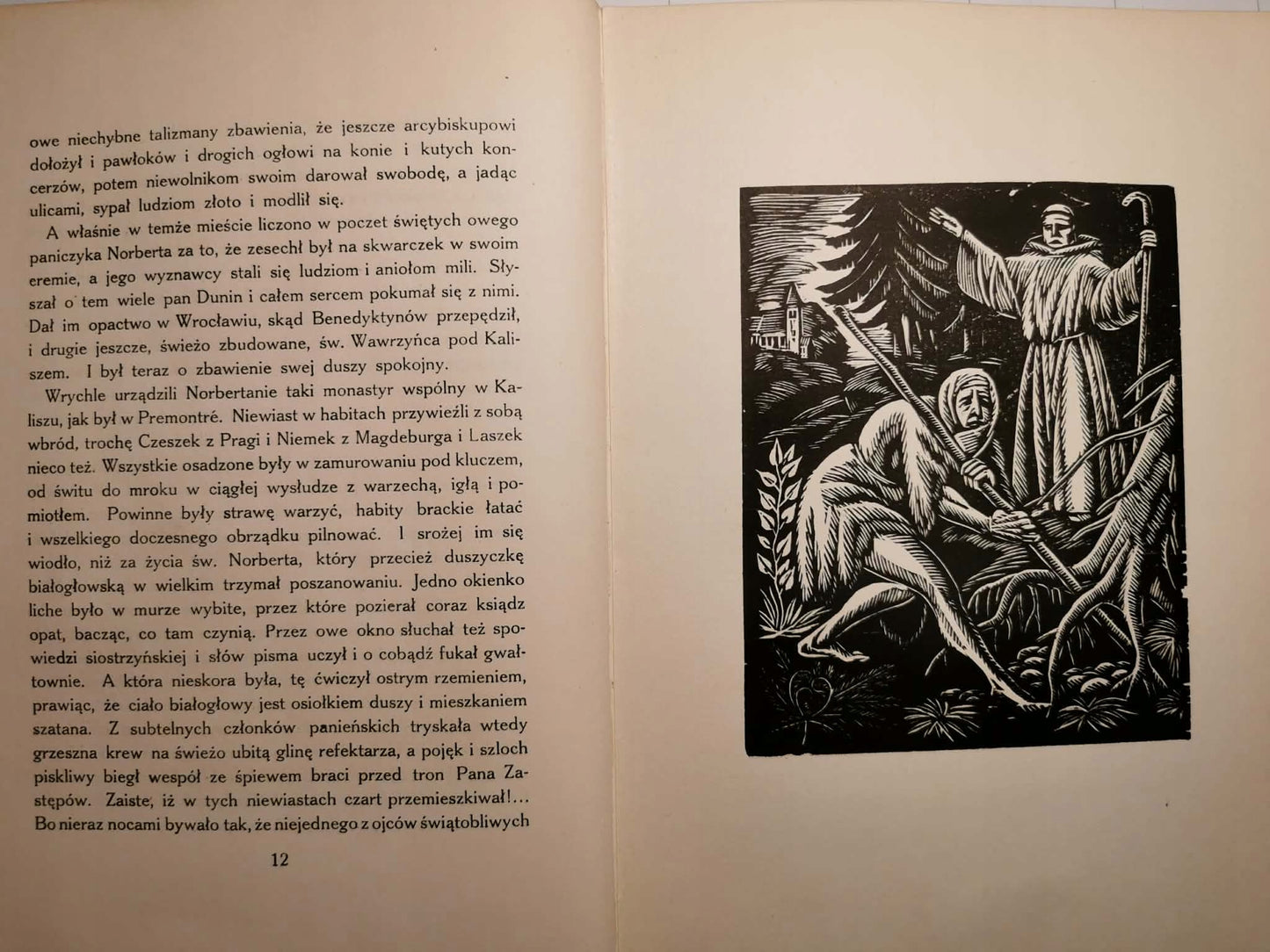 Klasztor i kobieta, S. Wasylewski [drzeworyty Skoczylas][Poznań 1923]