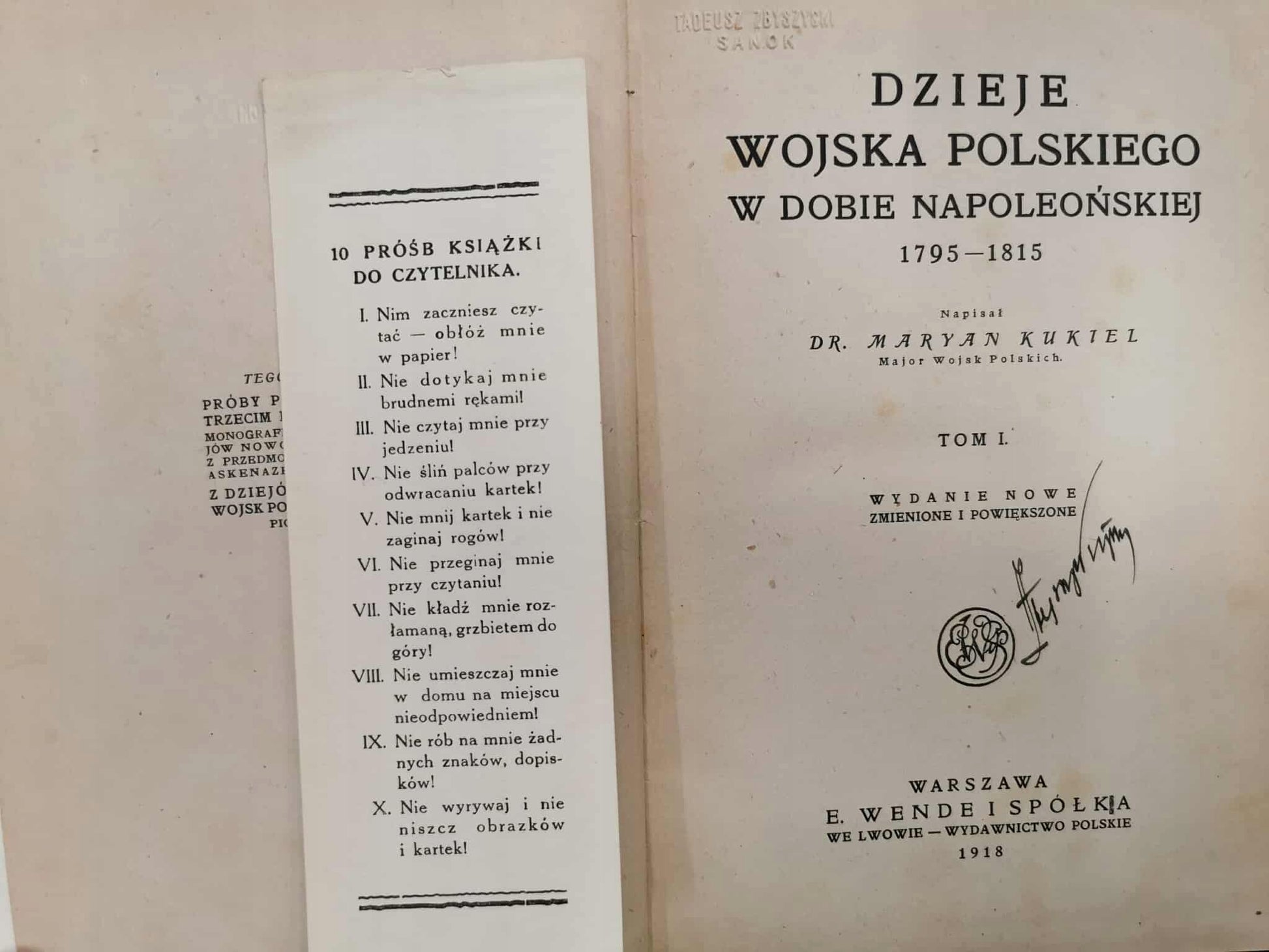 Dzieje wojska polskiego w dobie napoleońskiej t. I-II, M. Kukiel [1918]