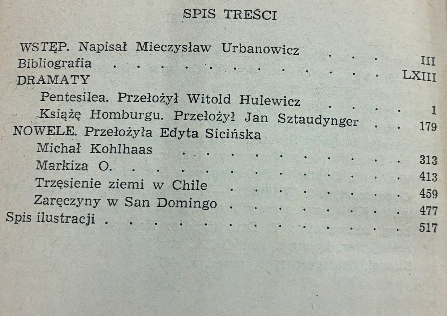 Dramaty i nowele Henryk Kleist [Biblioteka Narodowa]
