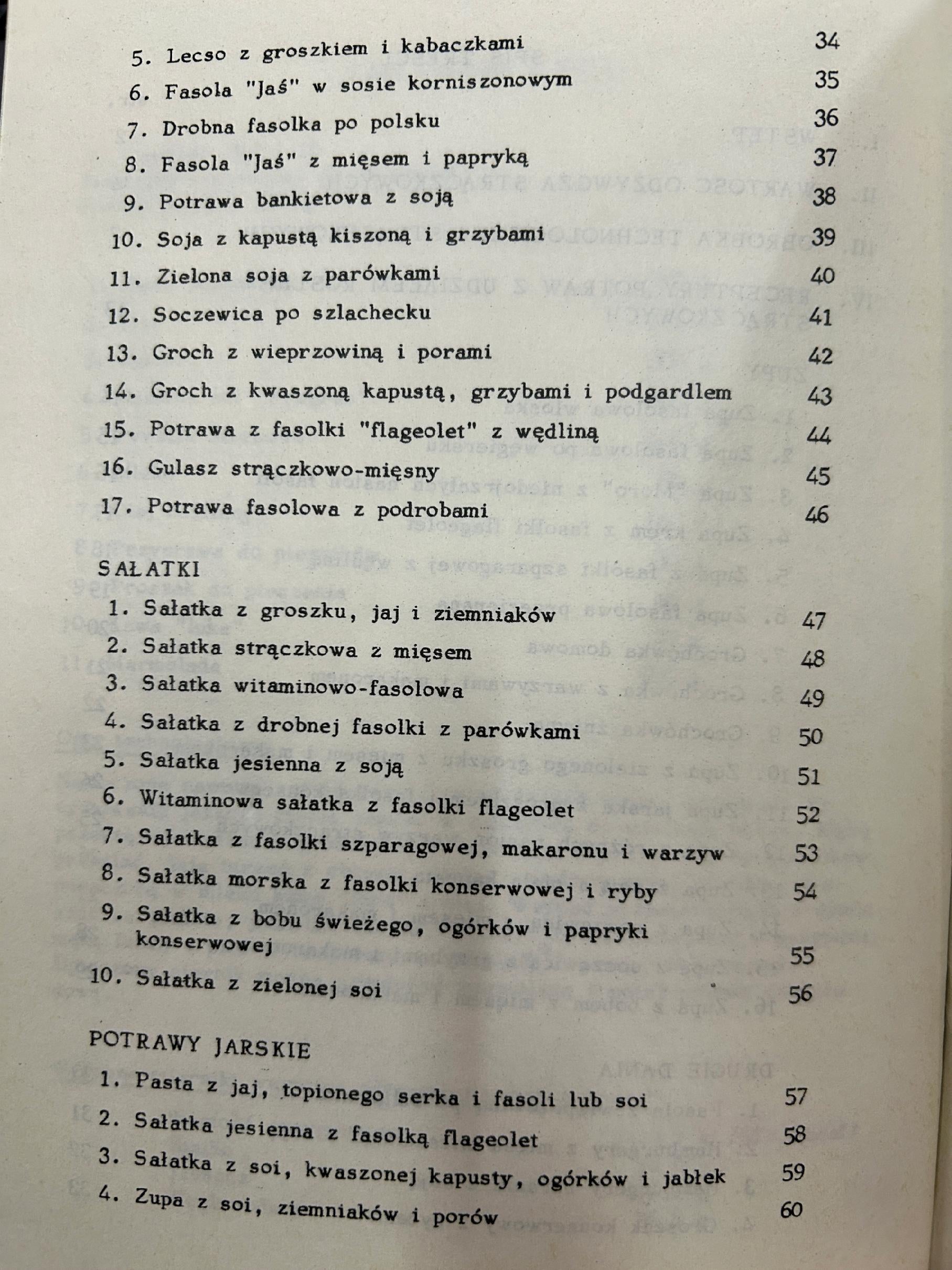 Receptury potraw z udziałem roślin strączkowych dla zakładów żyw. zbior.