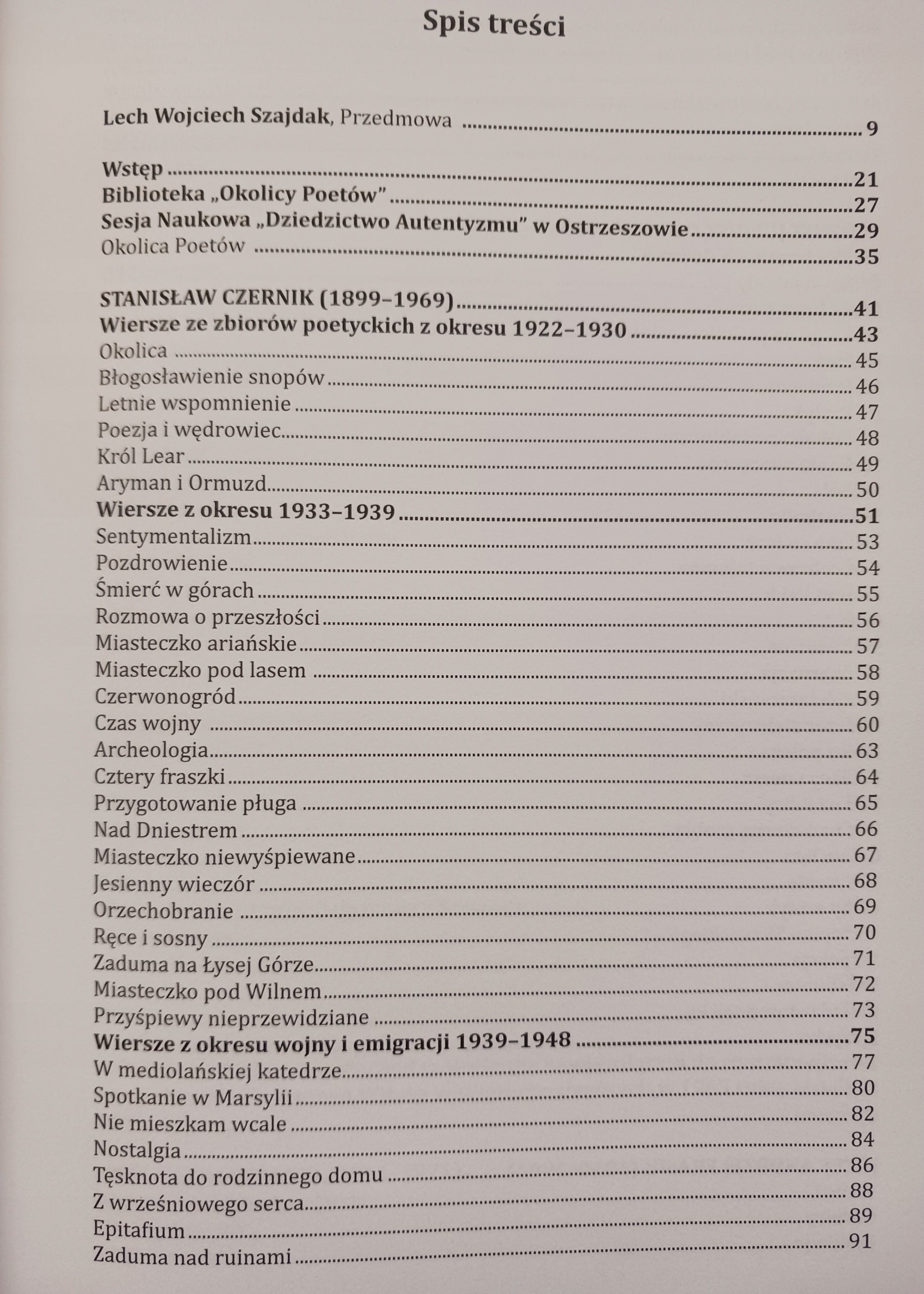 Poeci autentyści - przedstawiciele, utwory Lech Wojciech Szajdak