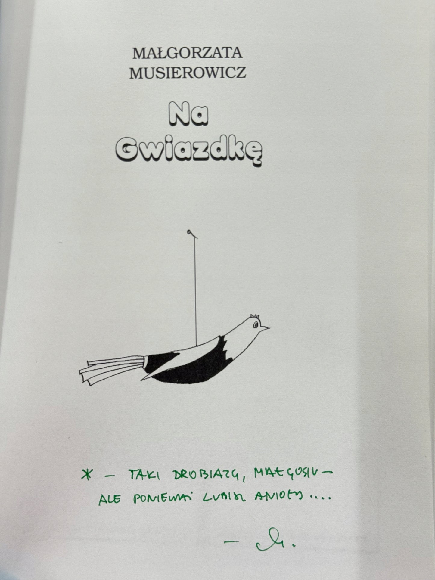 Musierowicz na Gwiazdkę Małgorzata Musierowicz [dedykacja odautorska]