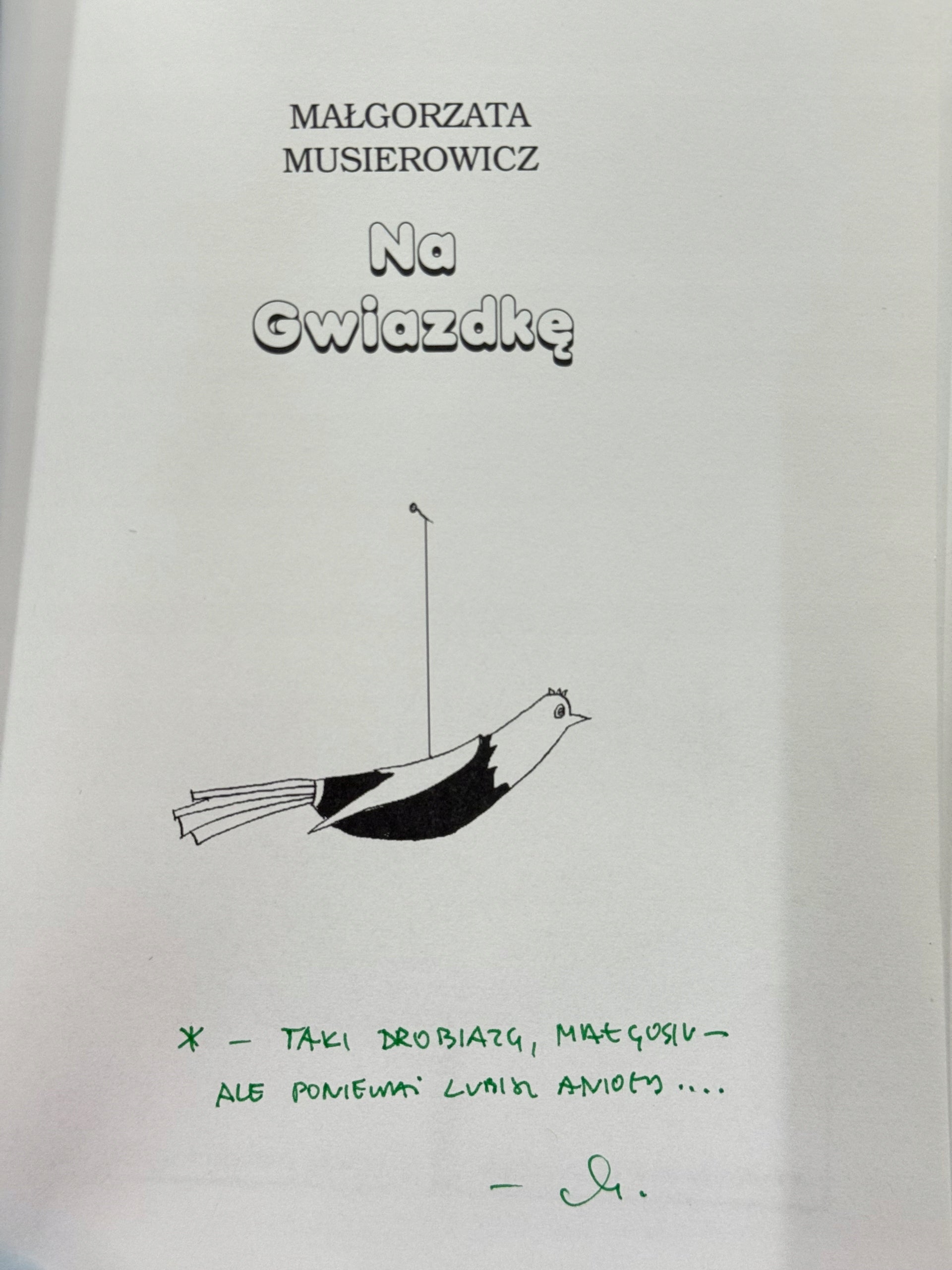 Musierowicz na Gwiazdkę Małgorzata Musierowicz [dedykacja odautorska]