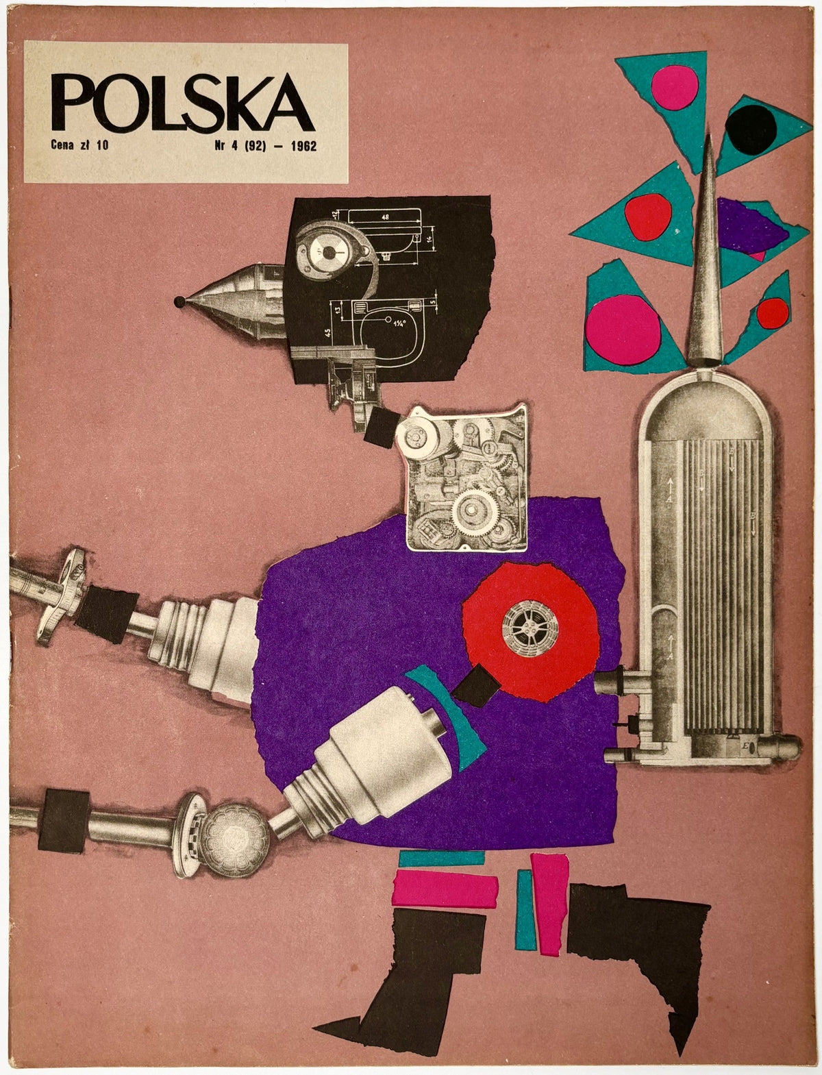 Zestaw 10 numerów Miesięcznika POLSKA 1959-1974 [okładki: Roman Cieślewicz]