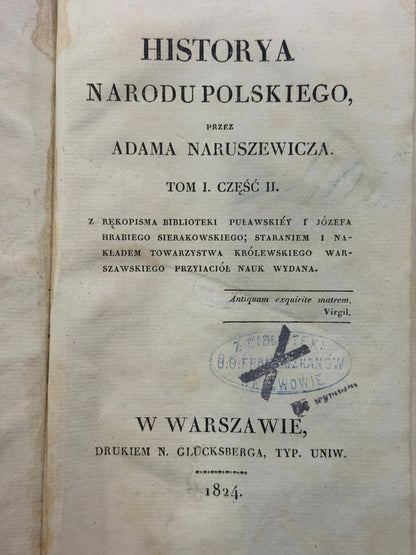 Historya narodu polskiego Tom 1 Część 2 Adam Naruszewicz [1824]