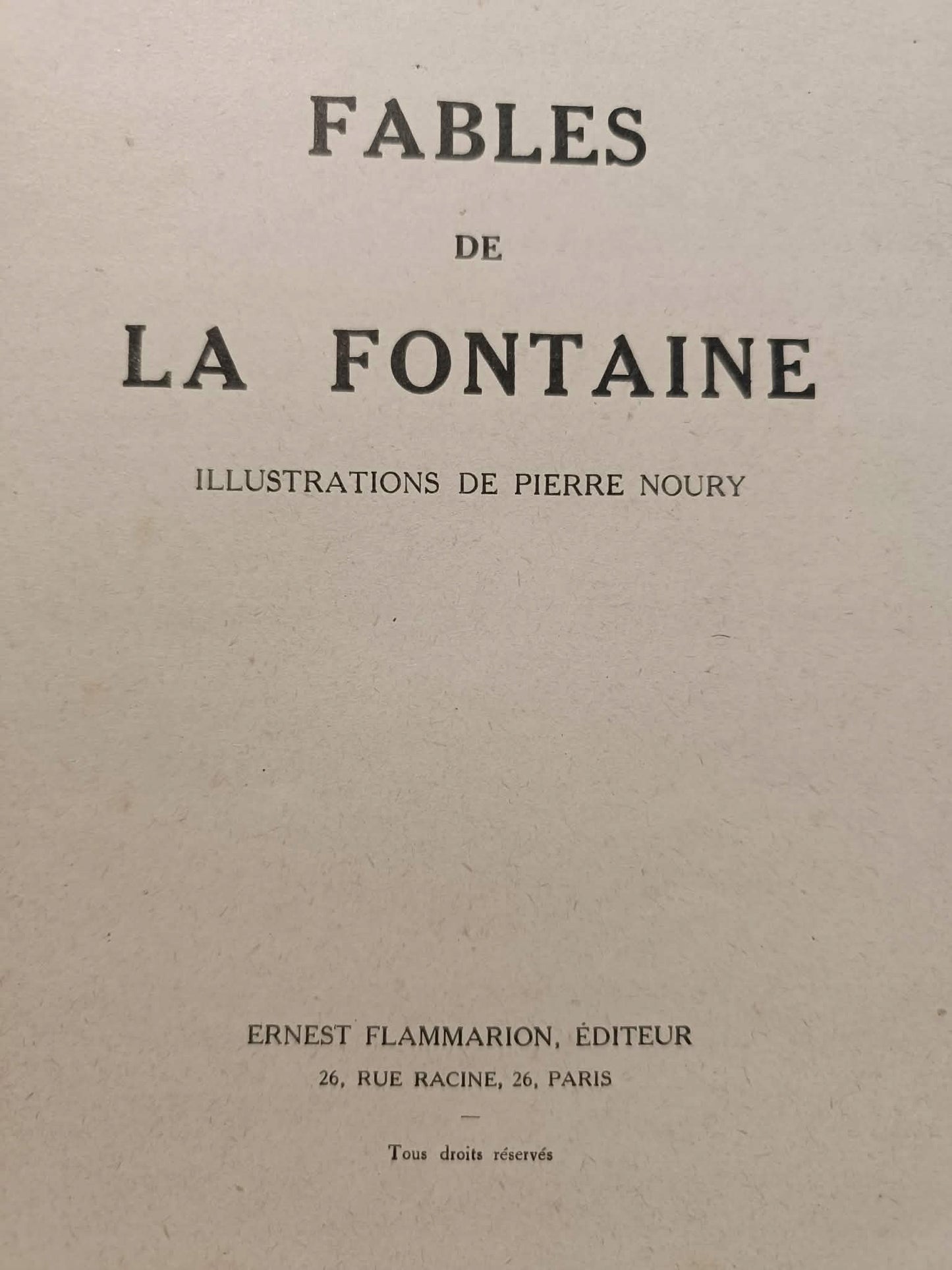 Fables de la Fontaine [il. Pierre Noury] [bajki po francusku, 1928]
