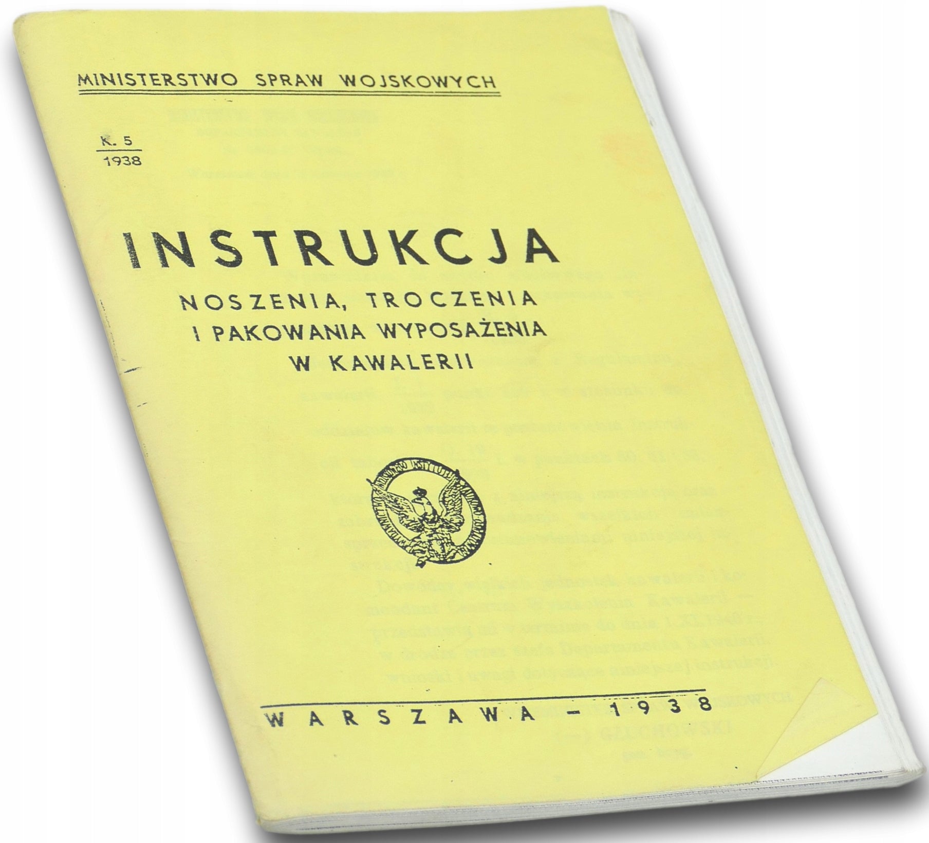 Instrukcja noszenia, troczenia i pakowania wyposażenia w kawalerii [1938]