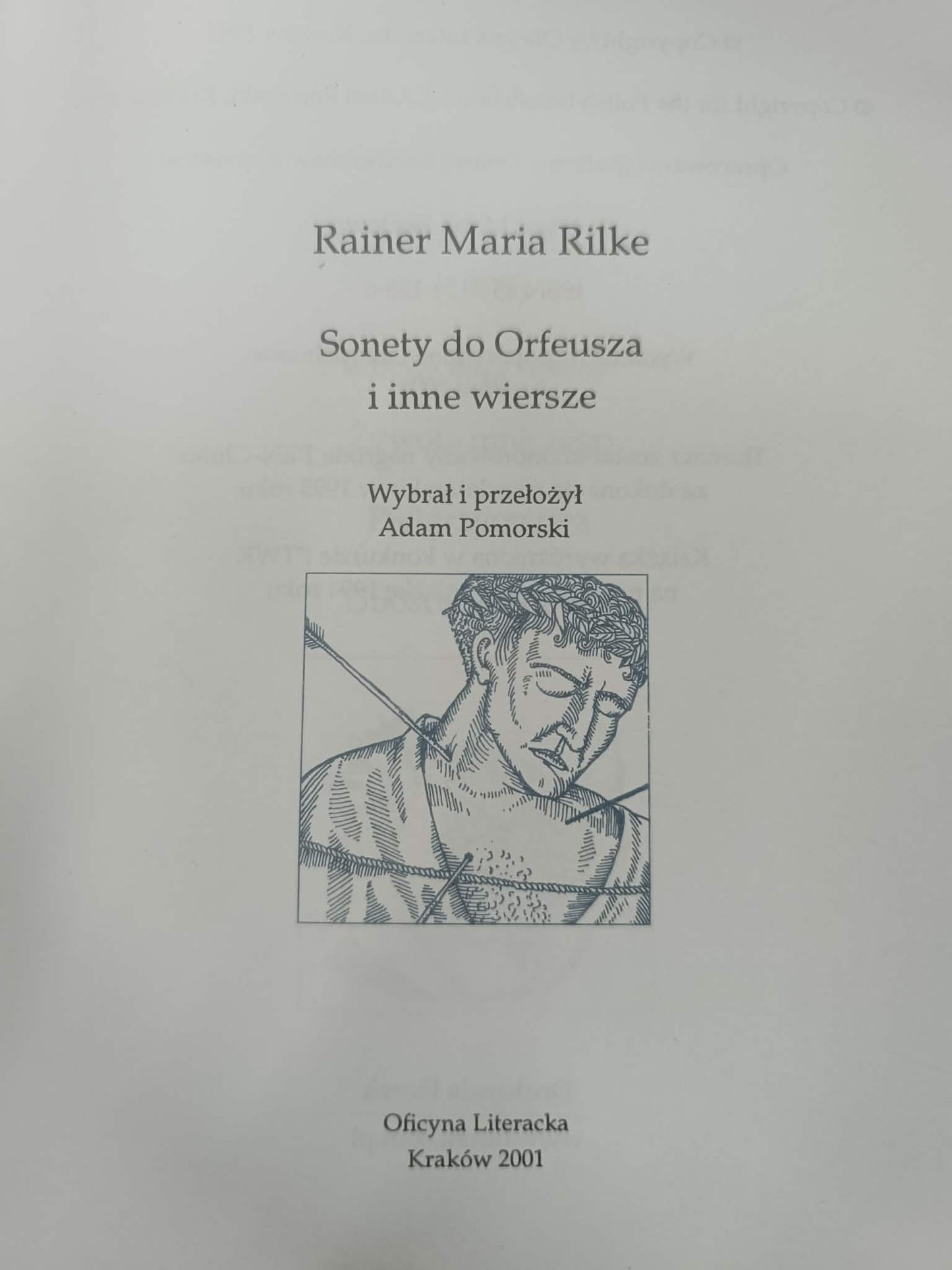 Sonety do Orfeusza i inne wiersze, Rainer Maria Rilke