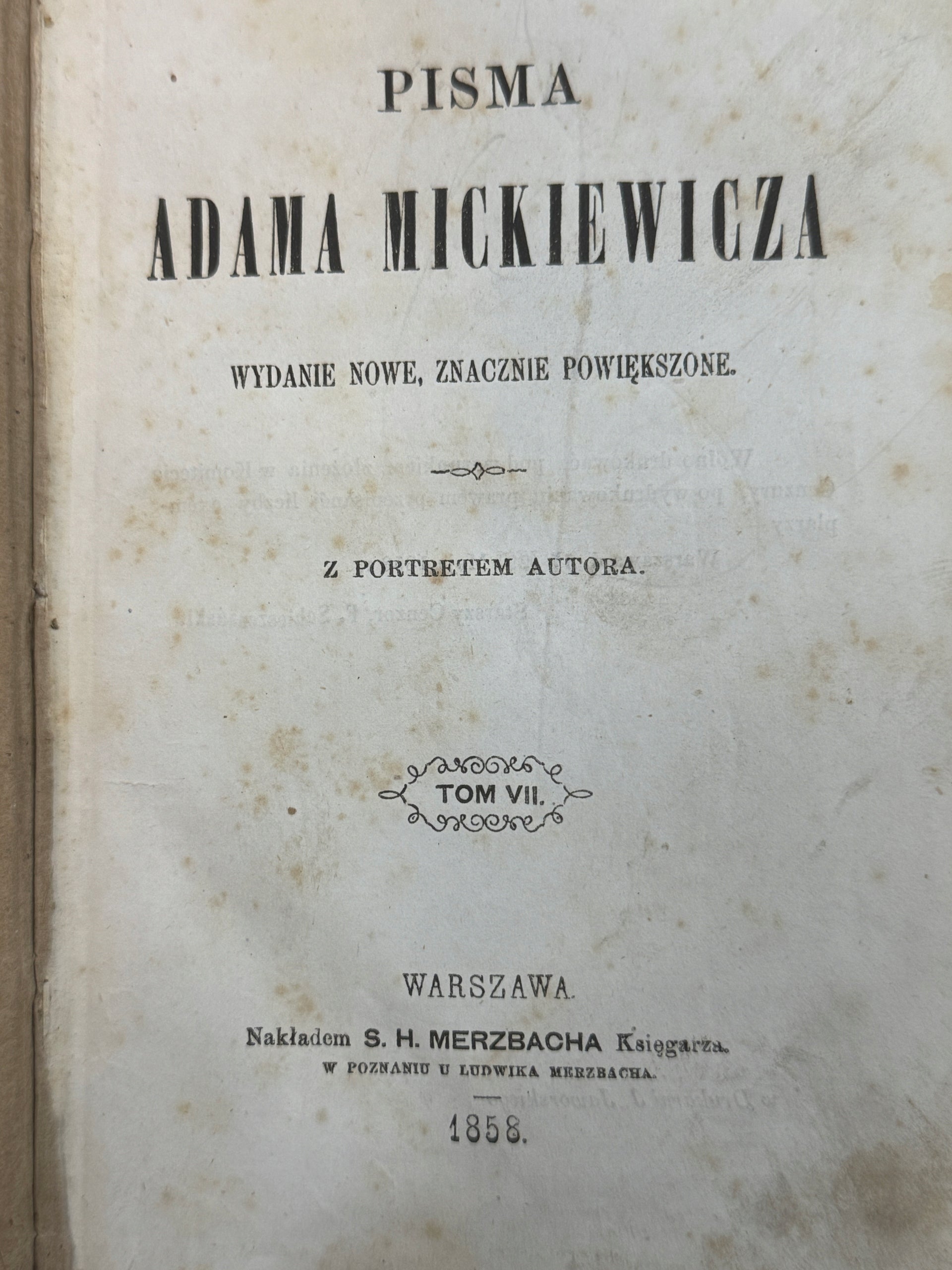 Pisma Adama Mickiewicza Rzecz o literaturze słowiańskiej Rok I. [1858 r.]