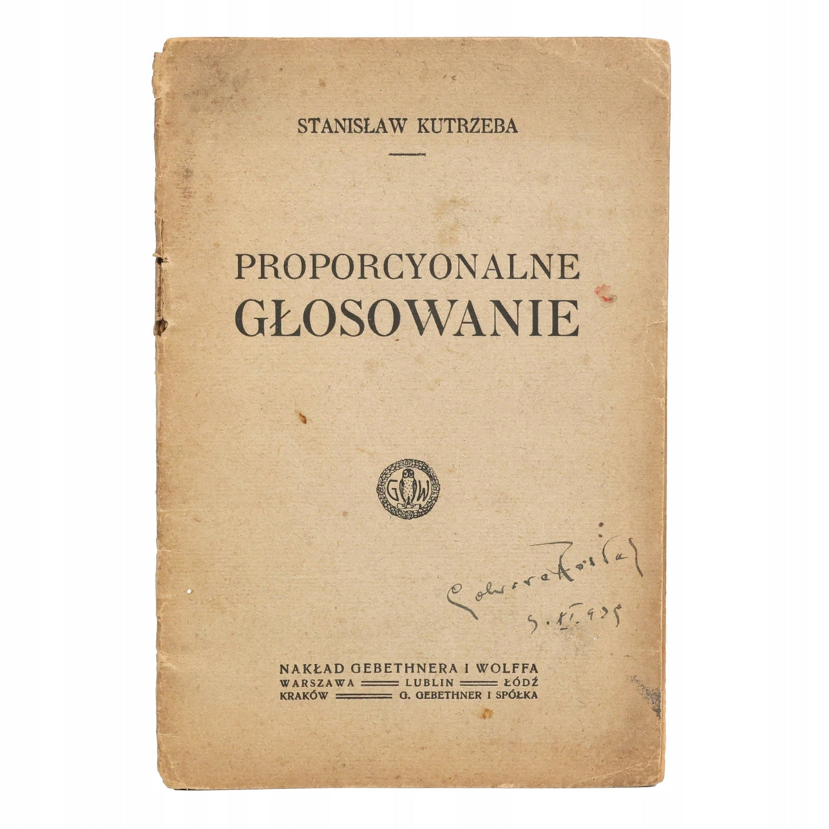 Kutrzeba Stanisław - Proporcyonalne głosowanie [Warszawa 1918]
