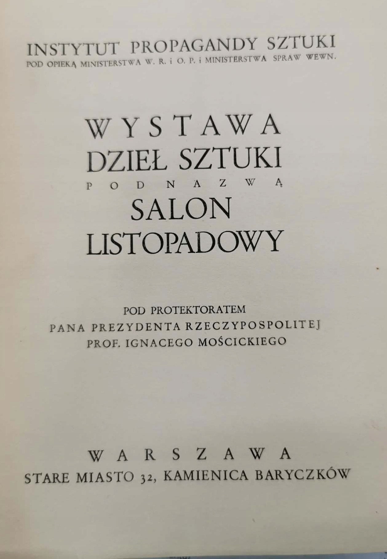 Wystawa dzieł sztuki pod nazwą Salon Listopadowy [1930]
