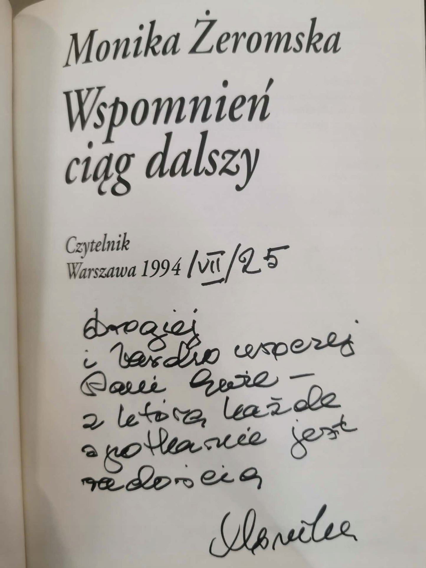 Wspomnienia Moniki i Anny Żeromskiej [zestaw 4 książek][DWA AUTOGRAFY]