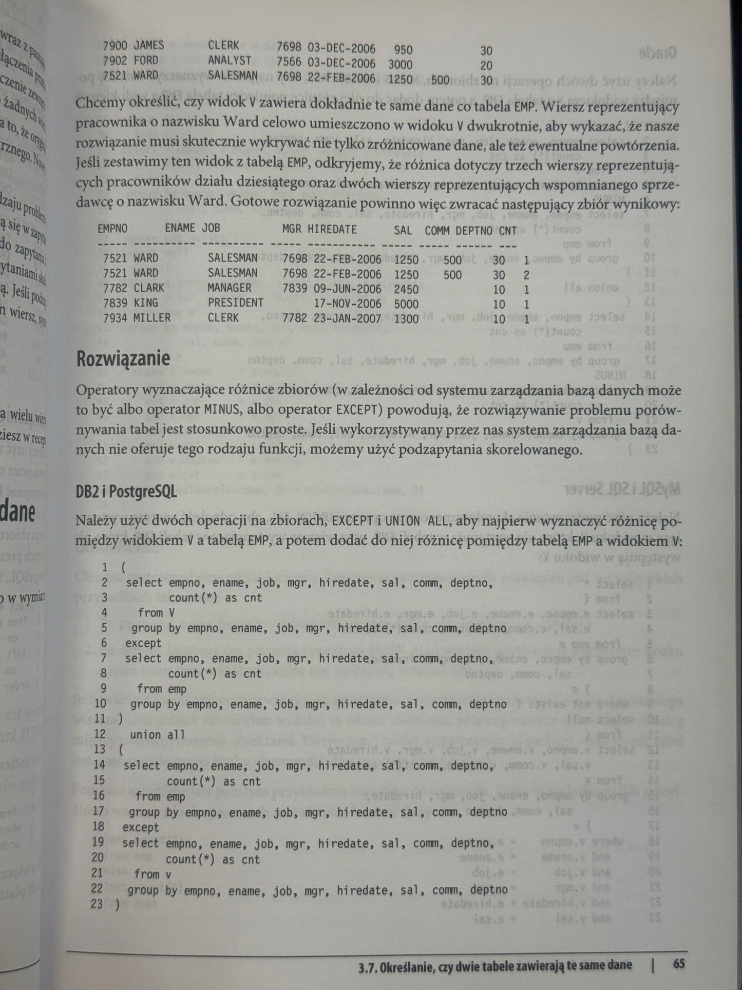 SQL. Zapytania i techniki dla bazodanowców. Receptury Molinaro, de Graaf