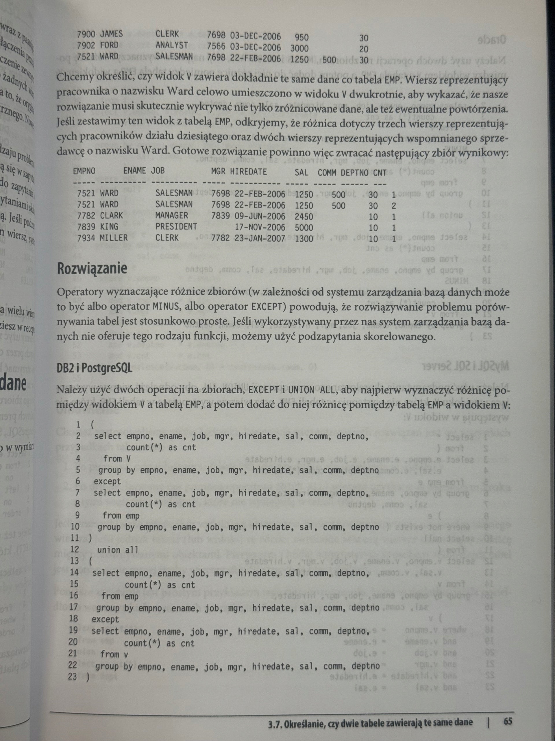 SQL. Zapytania i techniki dla bazodanowców. Receptury Molinaro, de Graaf
