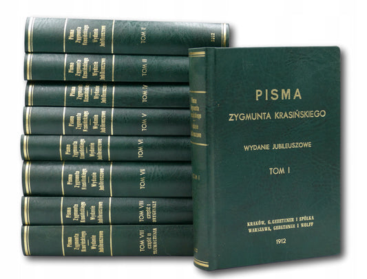 Pisma Zygmunta Krasińskiego, komplet 9 woluminów [wyd. jubileuszowe] [1912]