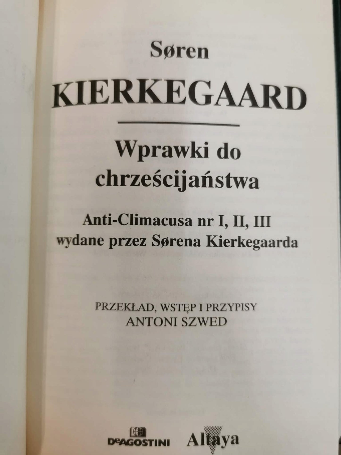WPRAWKI DO CHRZEŚCIJAŃSTWA, Soren Kierkegaard